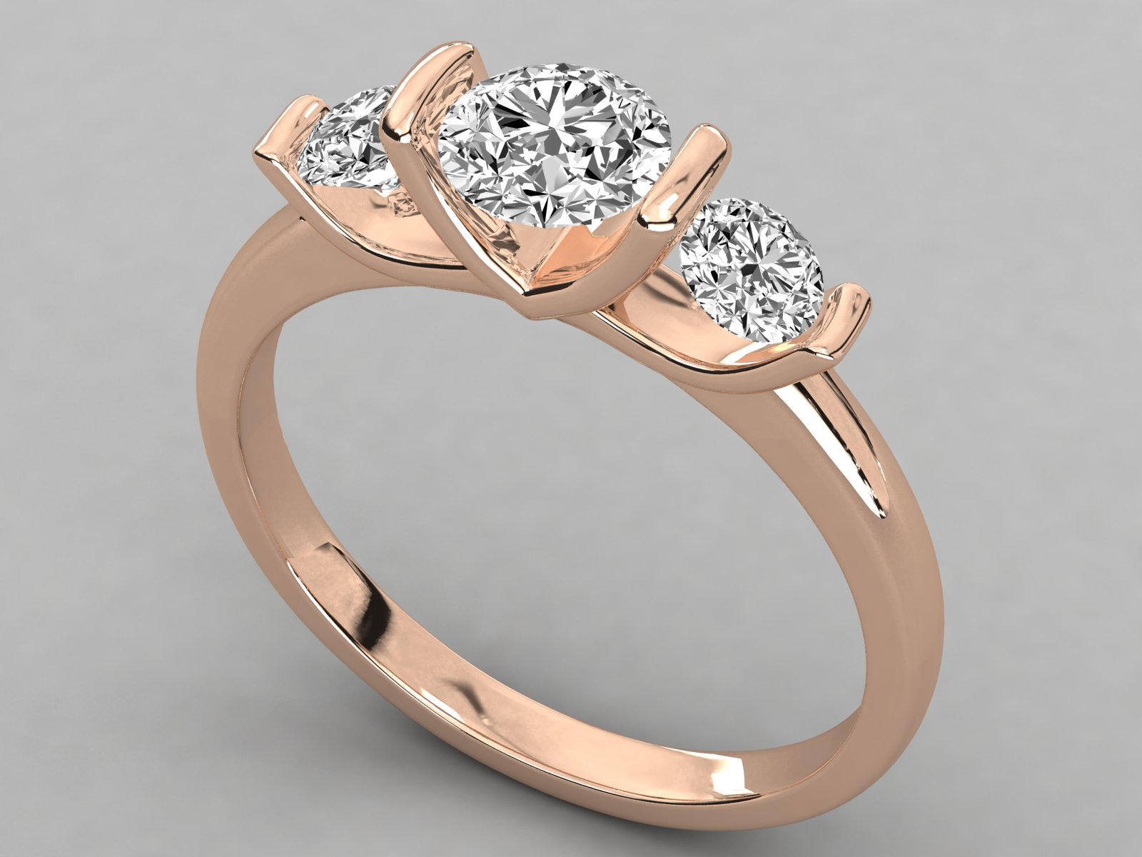 Rose Gold Plated Sterling Silver Ring