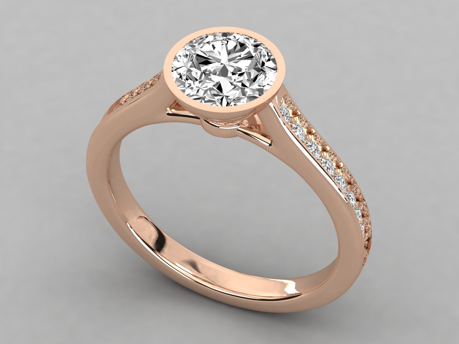 Rose Gold Plated Sterling Silver Ring