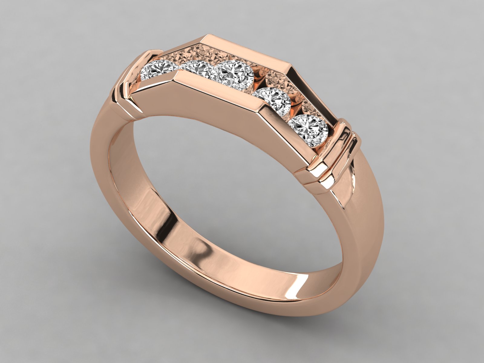 Rose Gold Plated Sterling Silver Ring