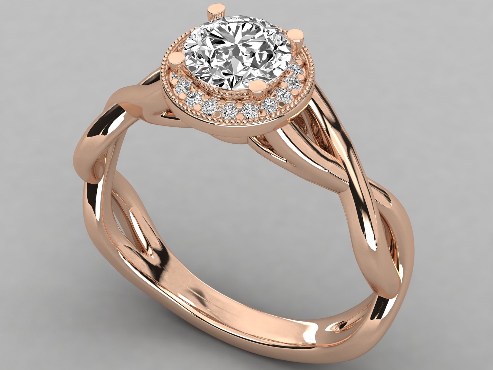 Rose Gold Plated Sterling Silver Ring