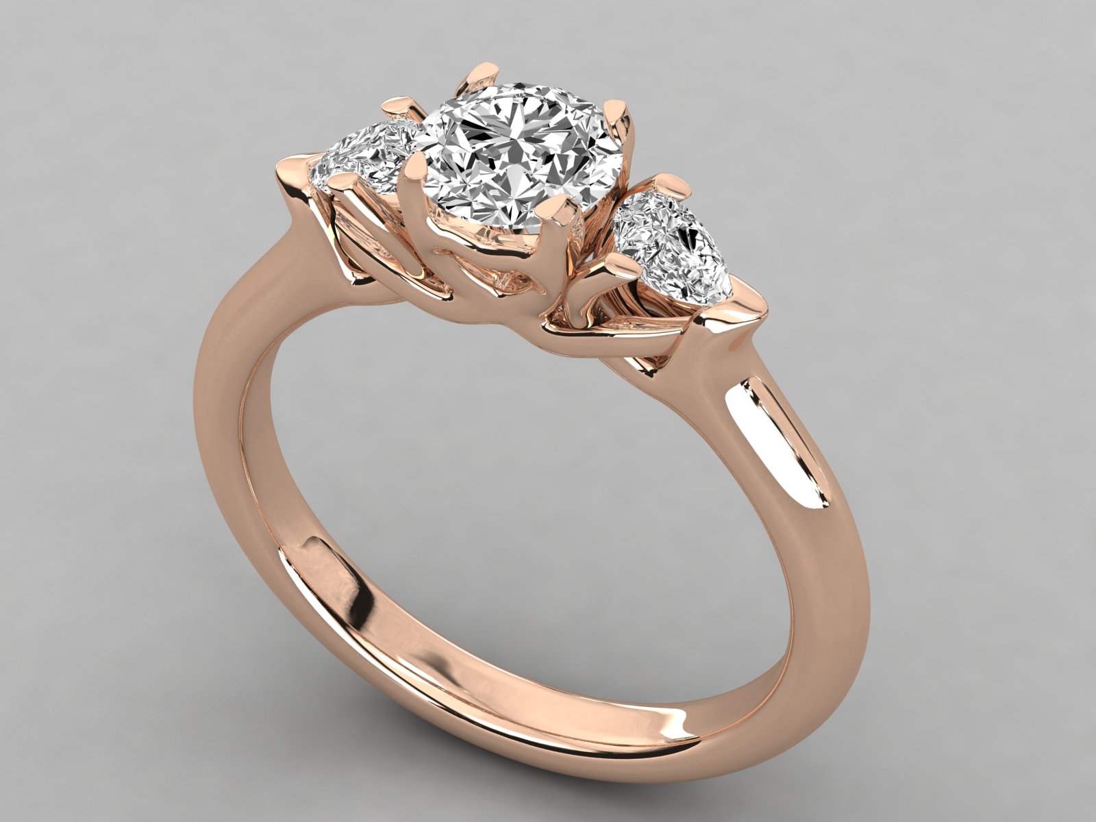 Rose Gold Plated Sterling Silver Ring