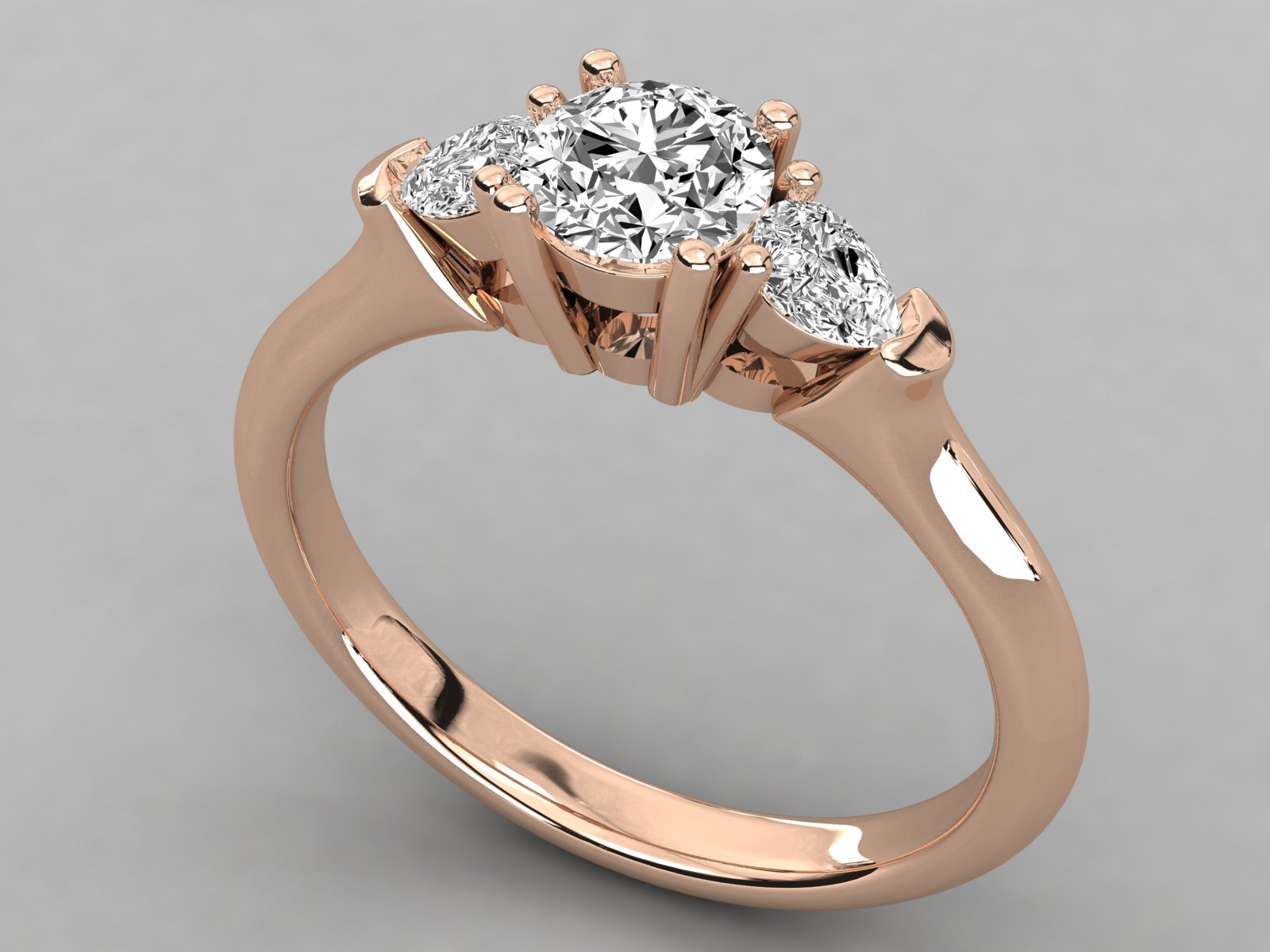 Rose Gold Plated Sterling Silver Ring