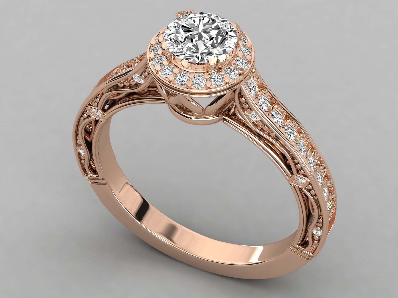 Rose Gold Plated Sterling Silver Ring