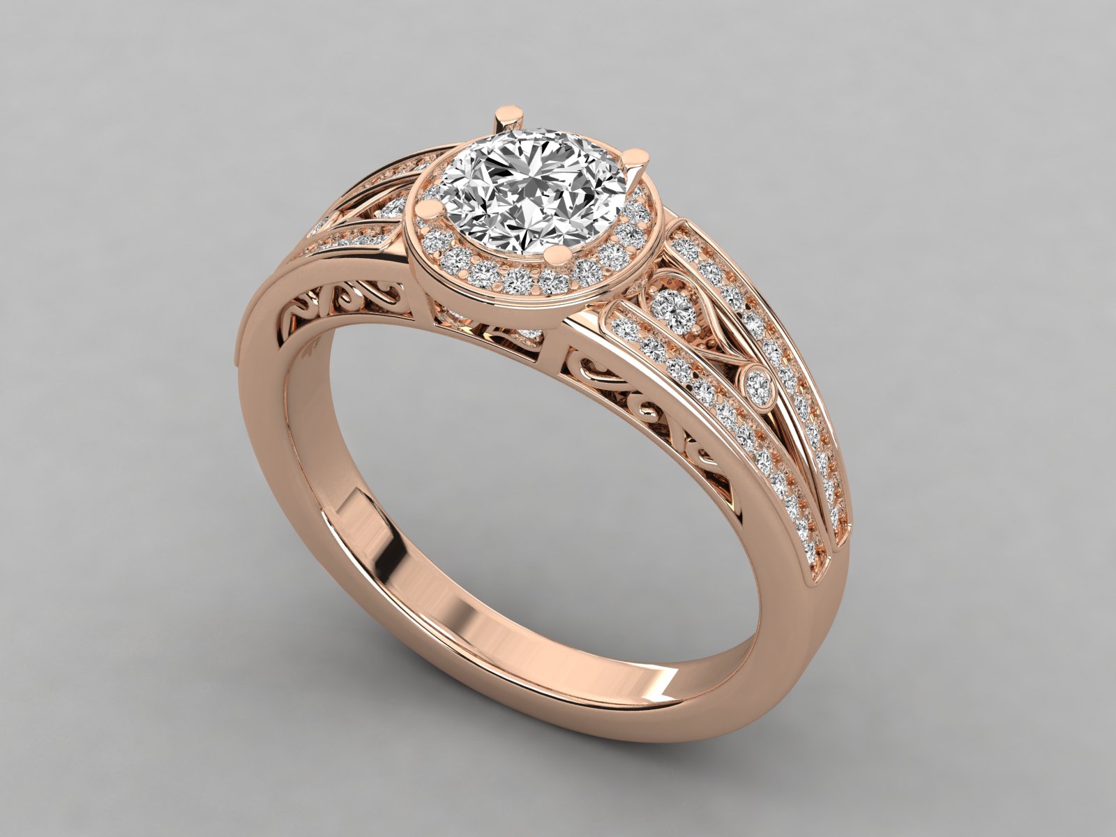 Rose Gold Plated Sterling Silver Ring