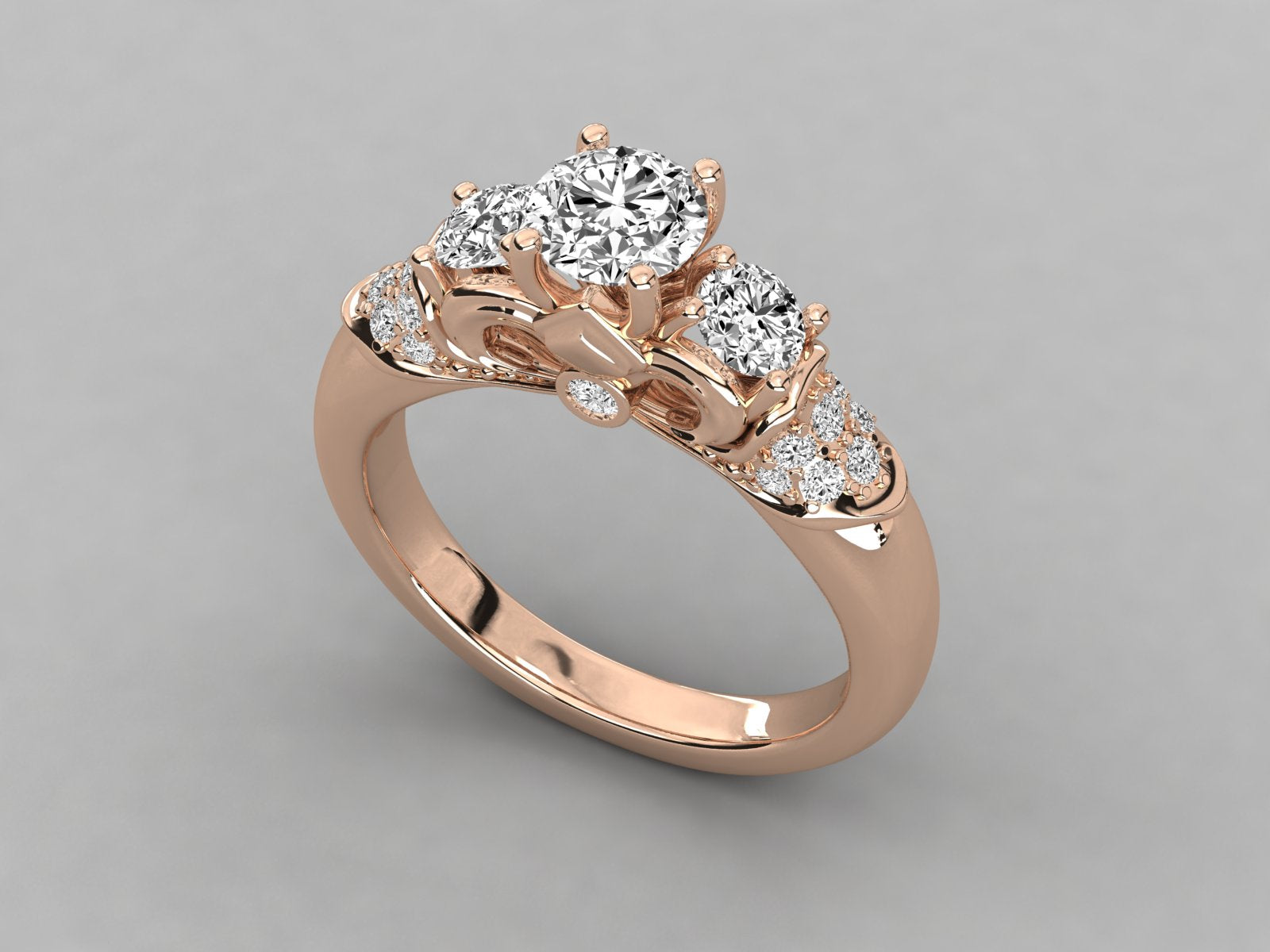 Rose Gold Plated Sterling Silver Ring