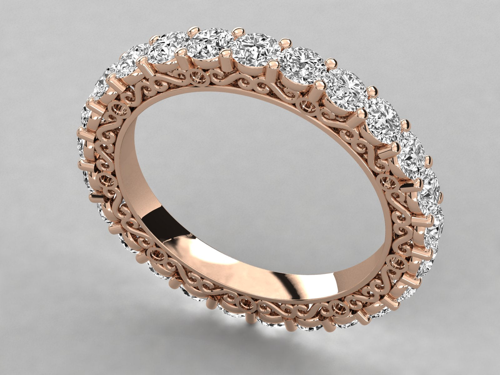 Rose Gold Plated Sterling Silver Ring