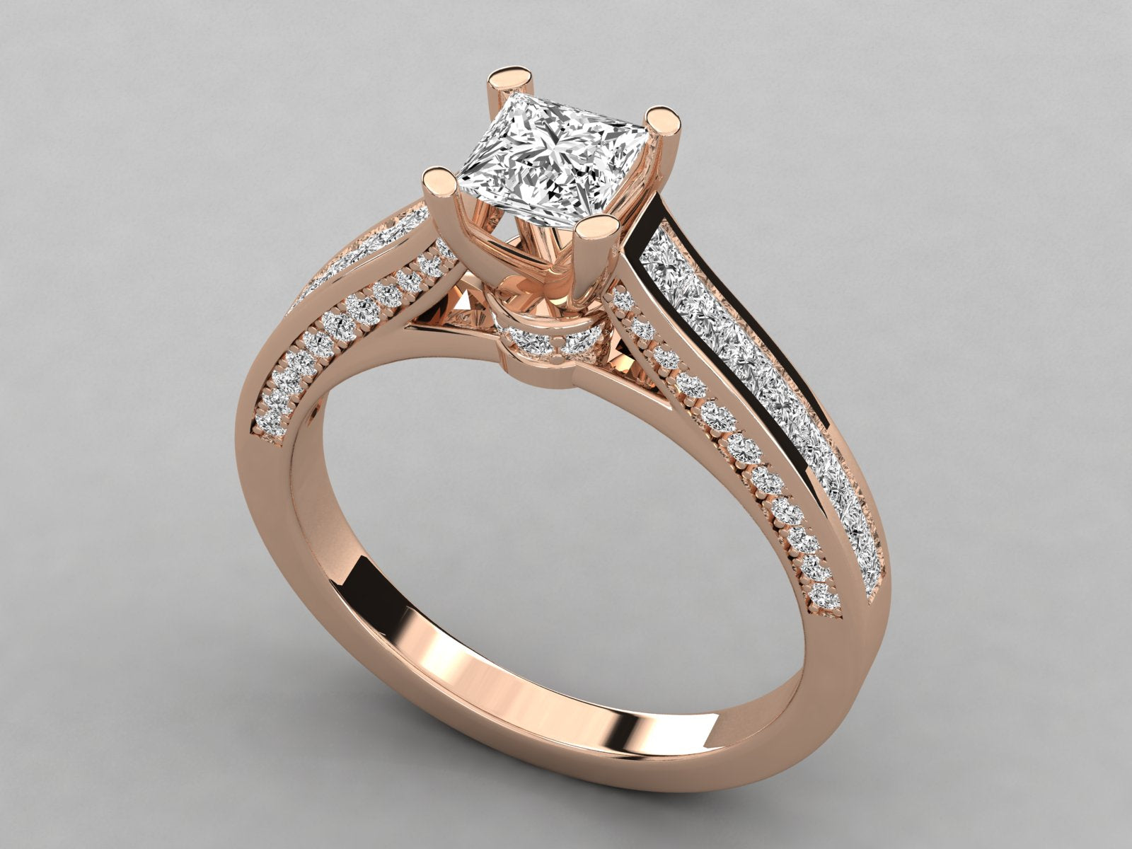 Rose Gold Plated Sterling Silver Ring