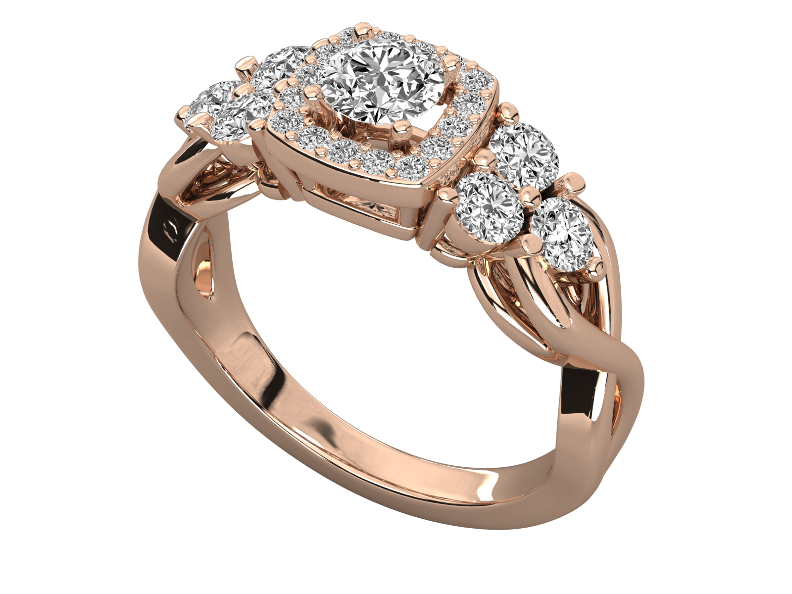 Rose Gold Plated Sterling Silver Ring