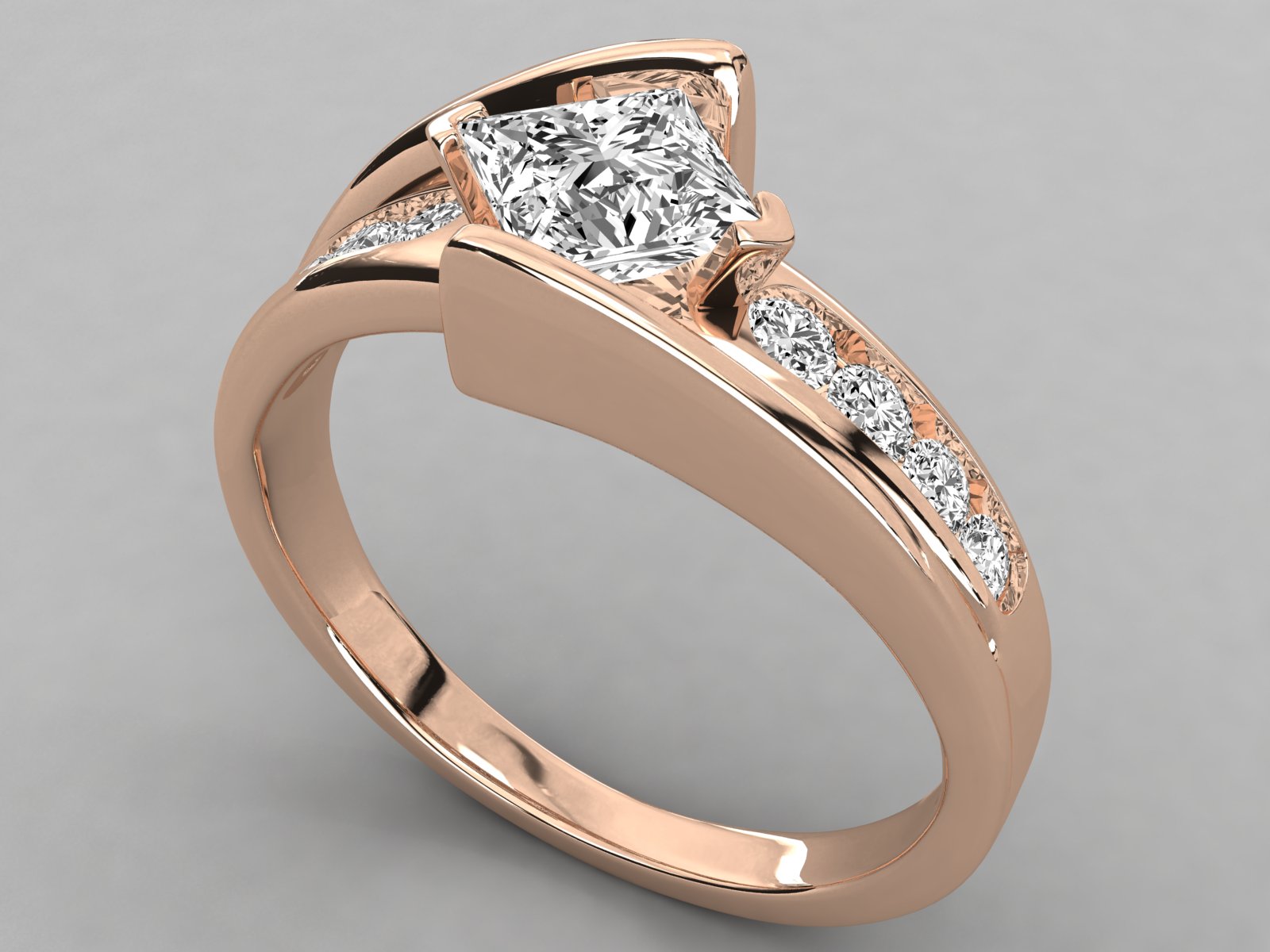 Rose Gold Plated Sterling Silver Ring