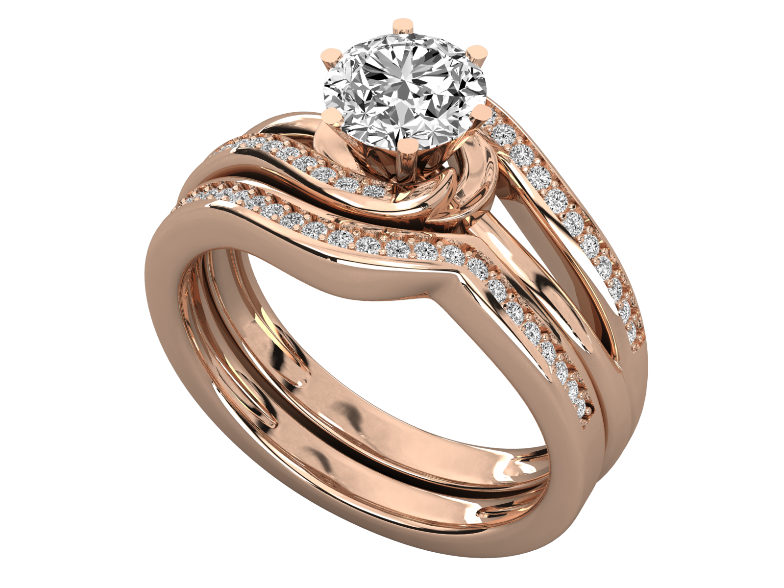 Rose Gold Plated Sterling Silver Ring
