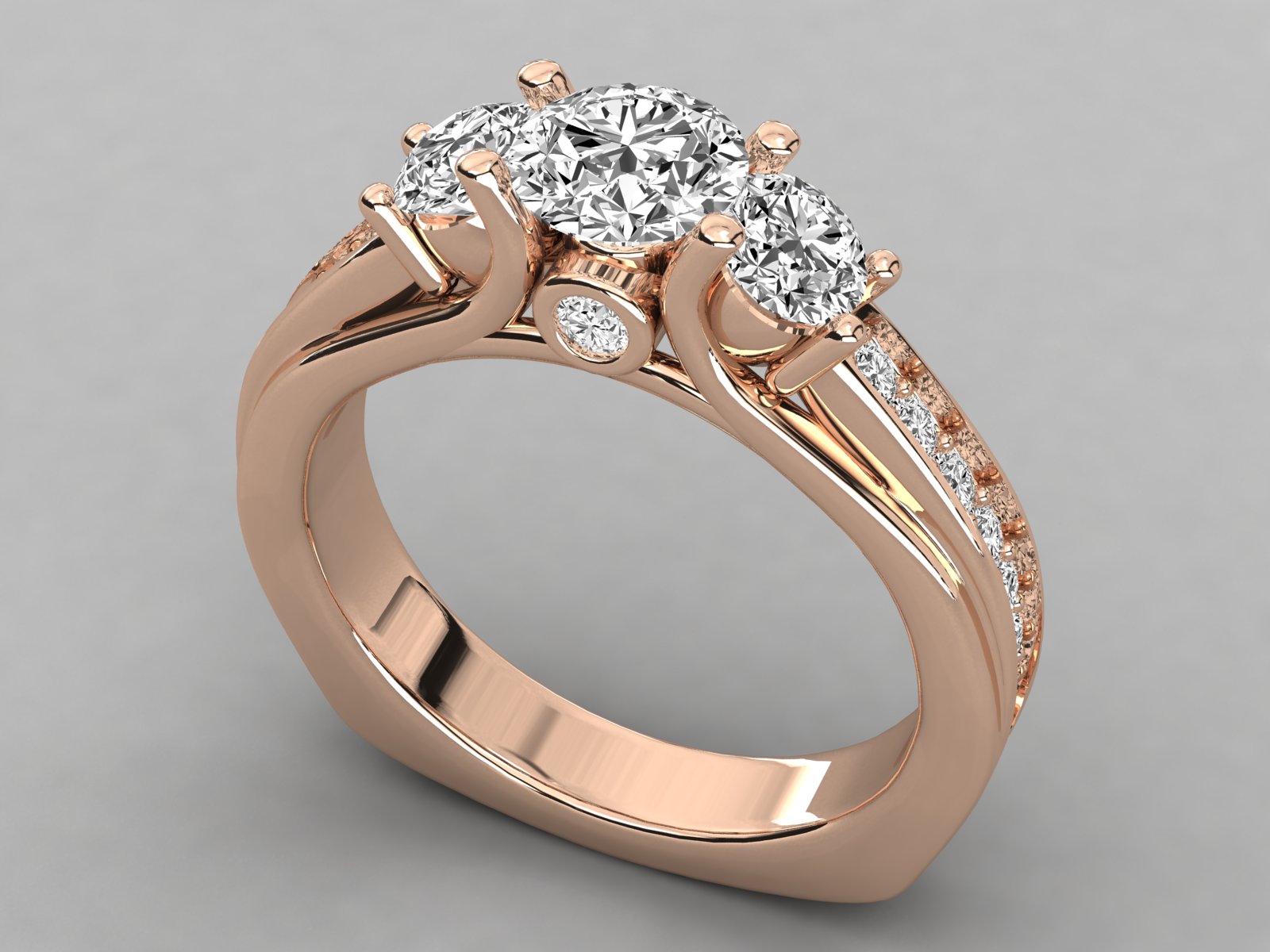 Rose Gold Plated Sterling Silver Ring