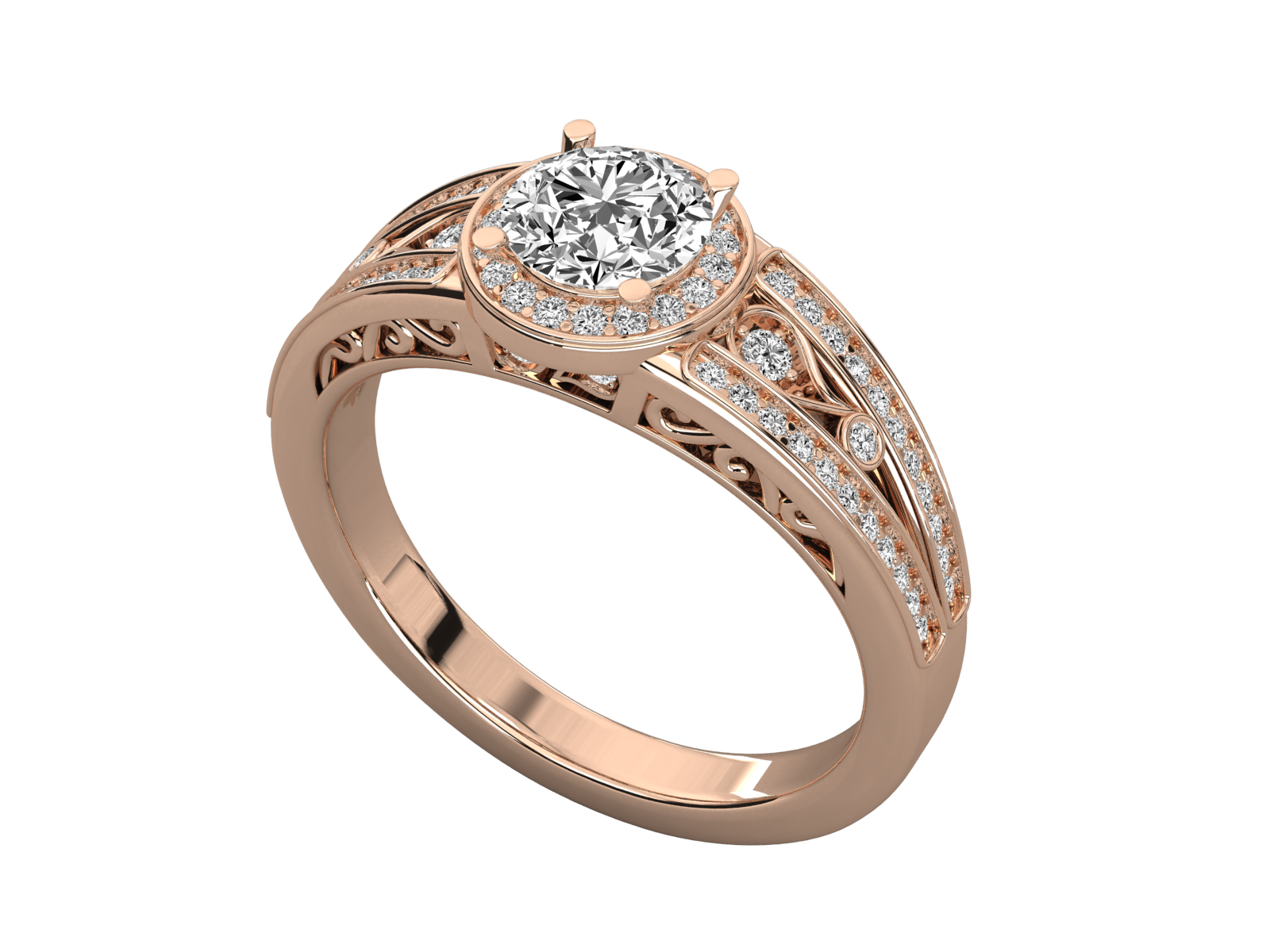 Rose Gold Plated Sterling Silver Ring