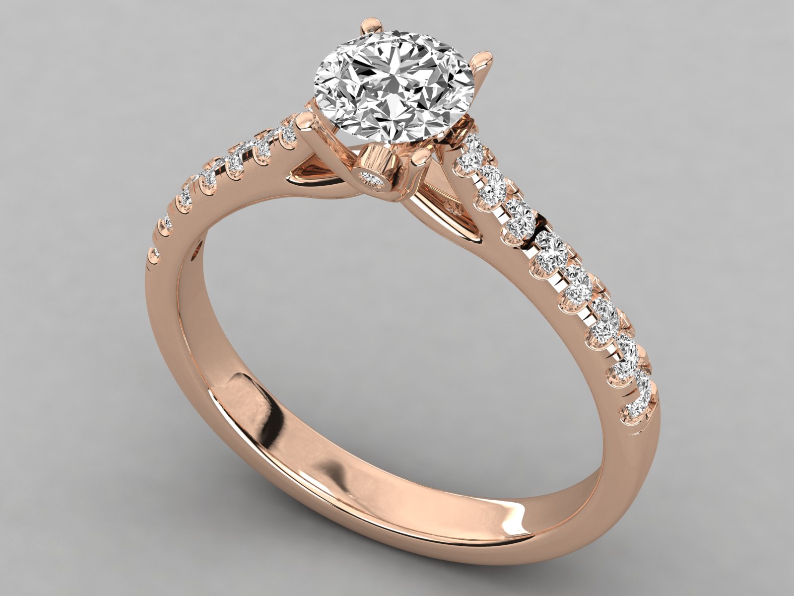 Rose Gold Plated Sterling Silver Ring