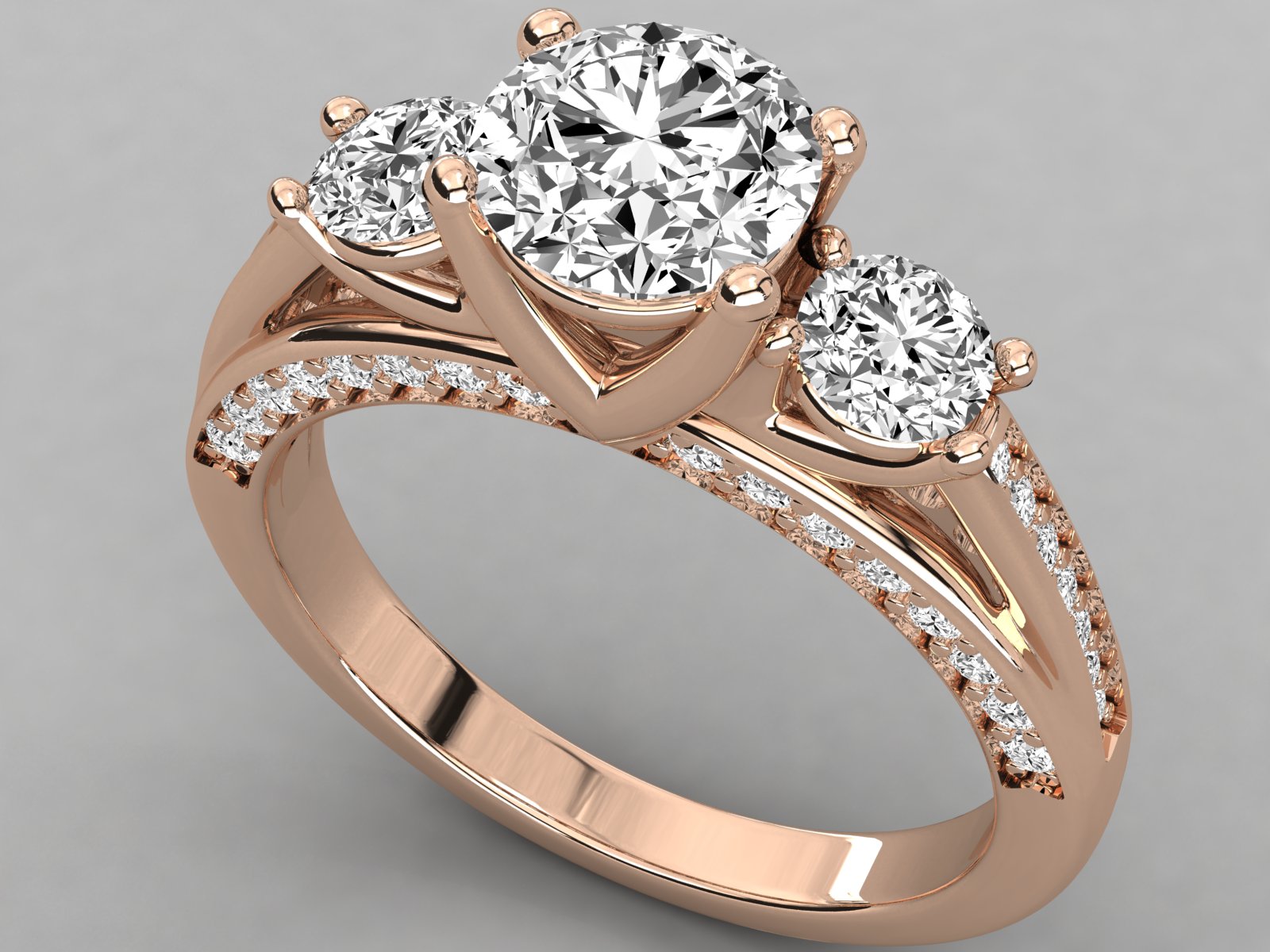 Rose Gold Plated Sterling Silver Ring