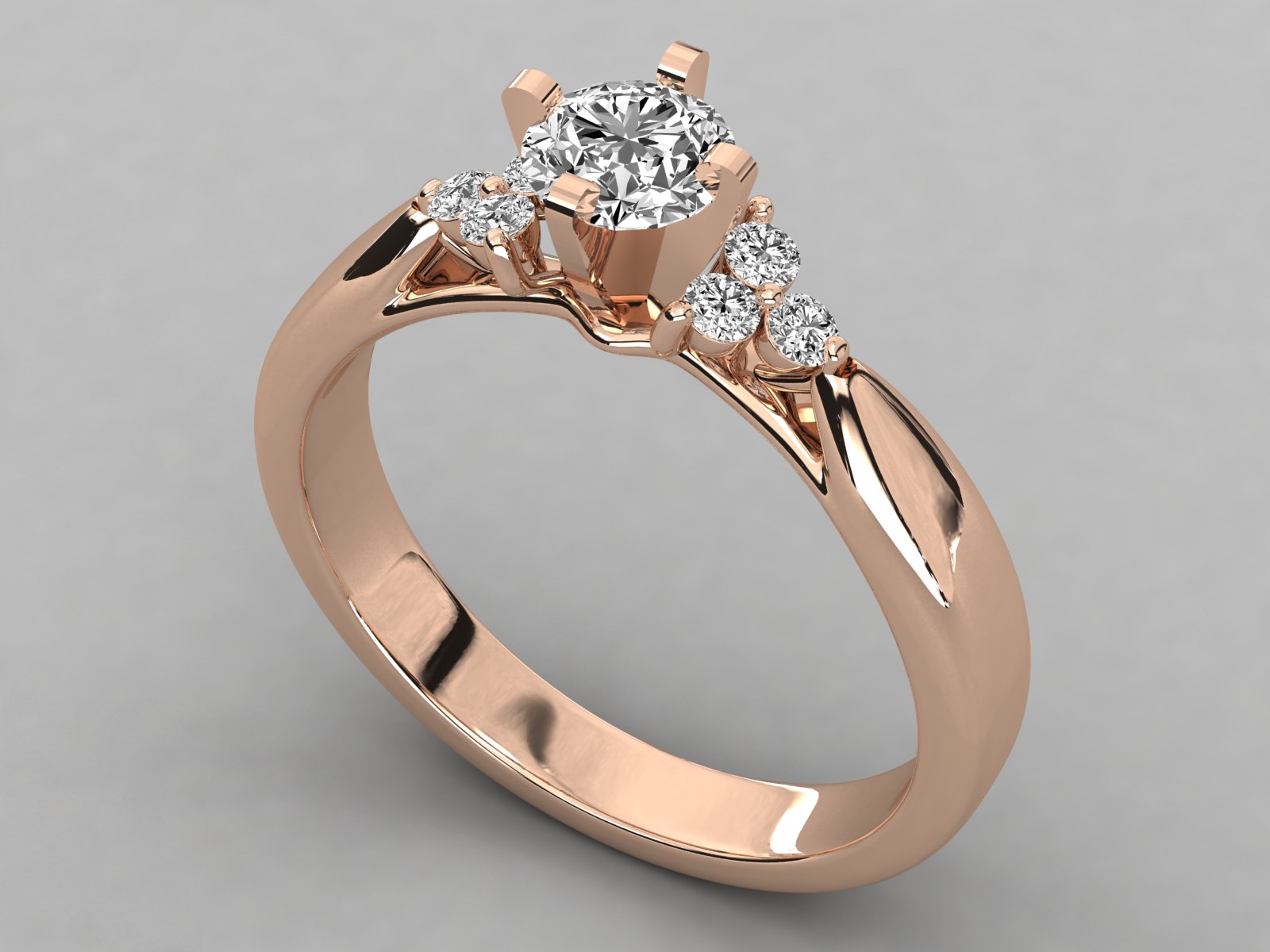Rose Gold Plated Sterling Silver Ring