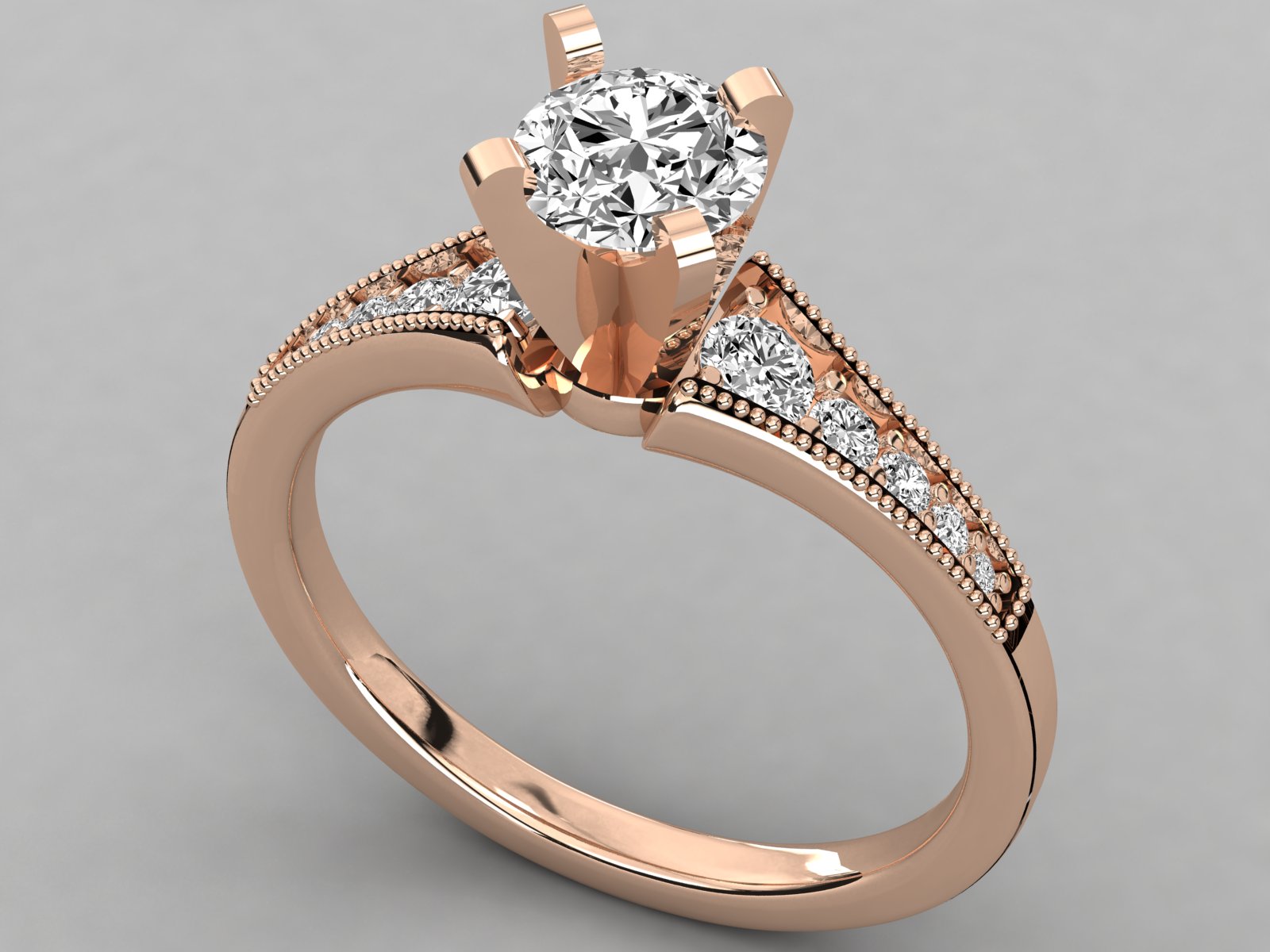 Rose Gold Plated Sterling Silver Ring