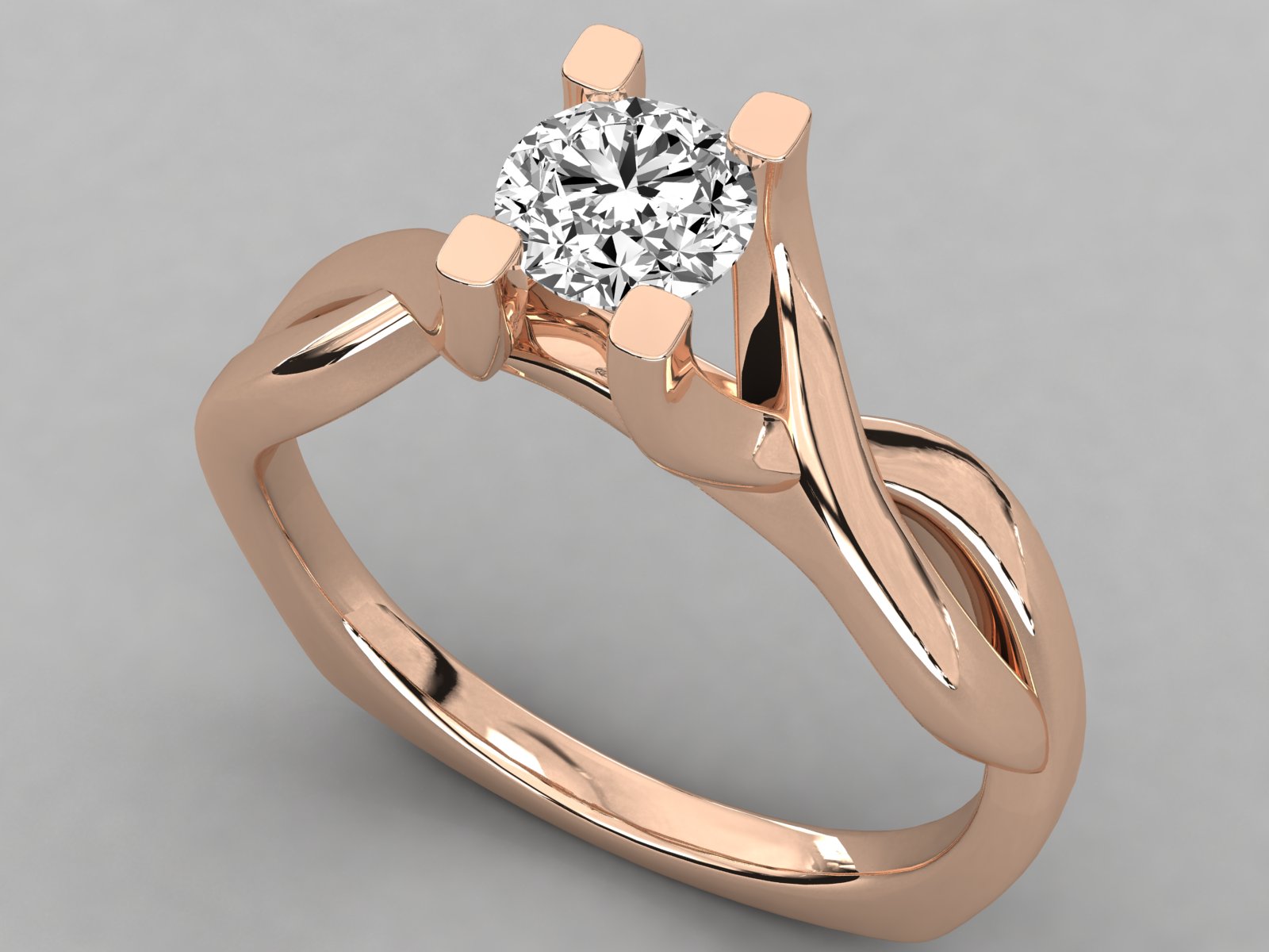 Rose Gold Plated Sterling Silver Ring
