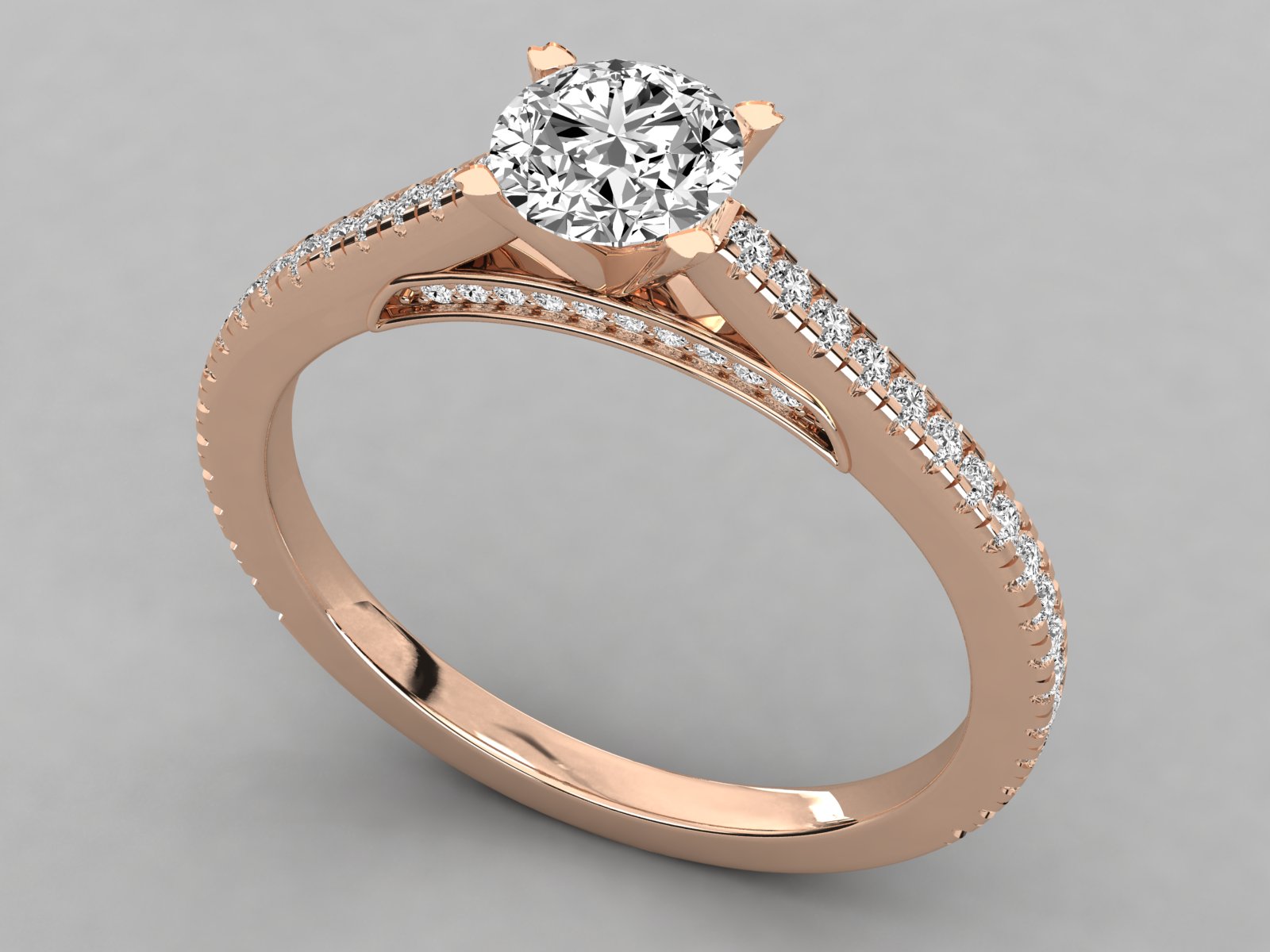Rose Gold Plated Sterling Silver Ring