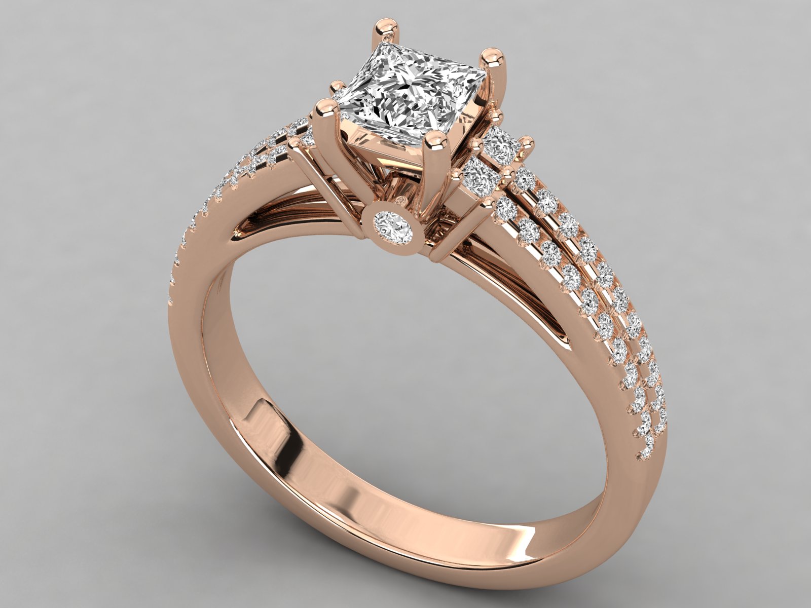 Rose Gold Plated Sterling Silver Ring