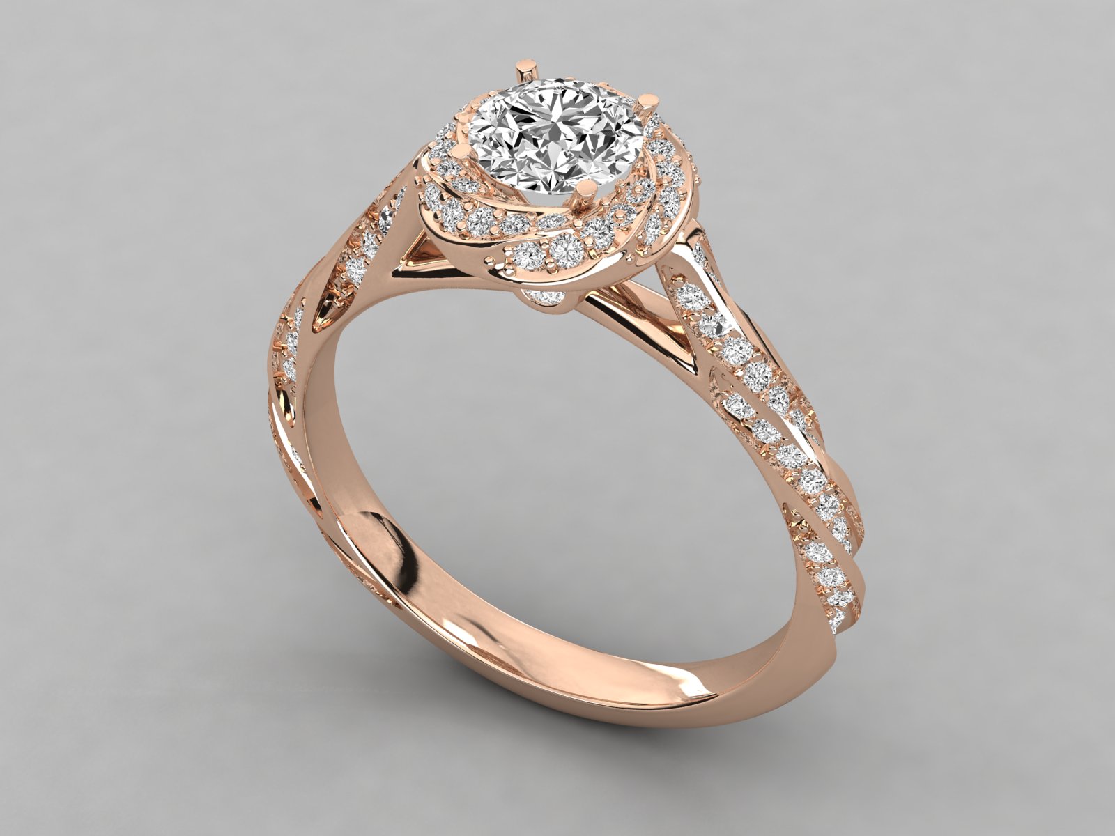 Rose Gold Plated Sterling Silver Ring