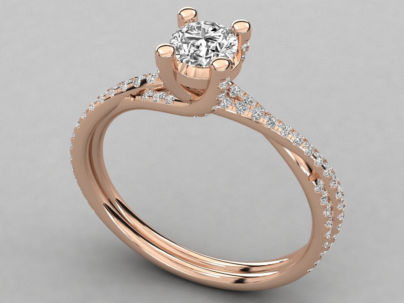 Rose Gold Plated Sterling Silver Ring