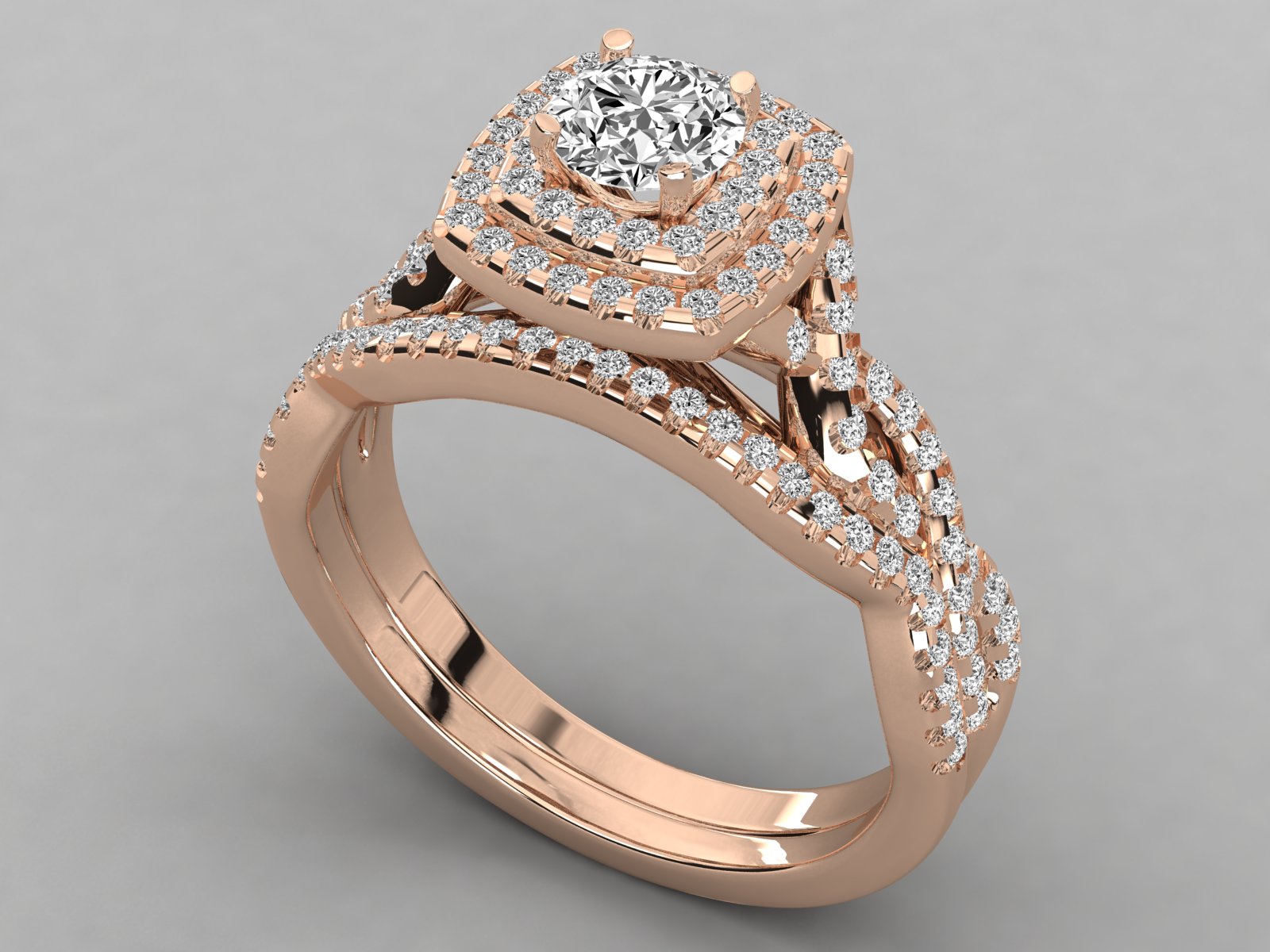 Rose Gold Plated Sterling Silver Ring