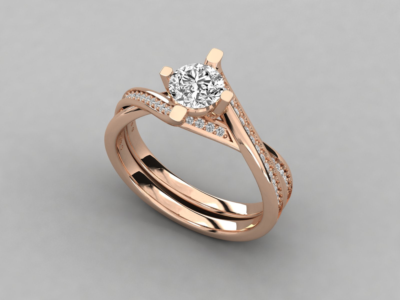 Rose Gold Plated Sterling Silver Ring