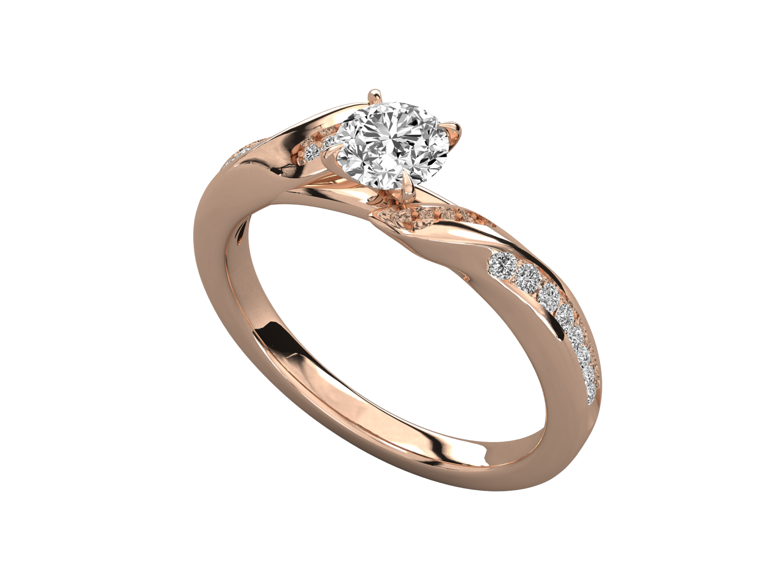 Rose Gold Plated Sterling Silver Ring