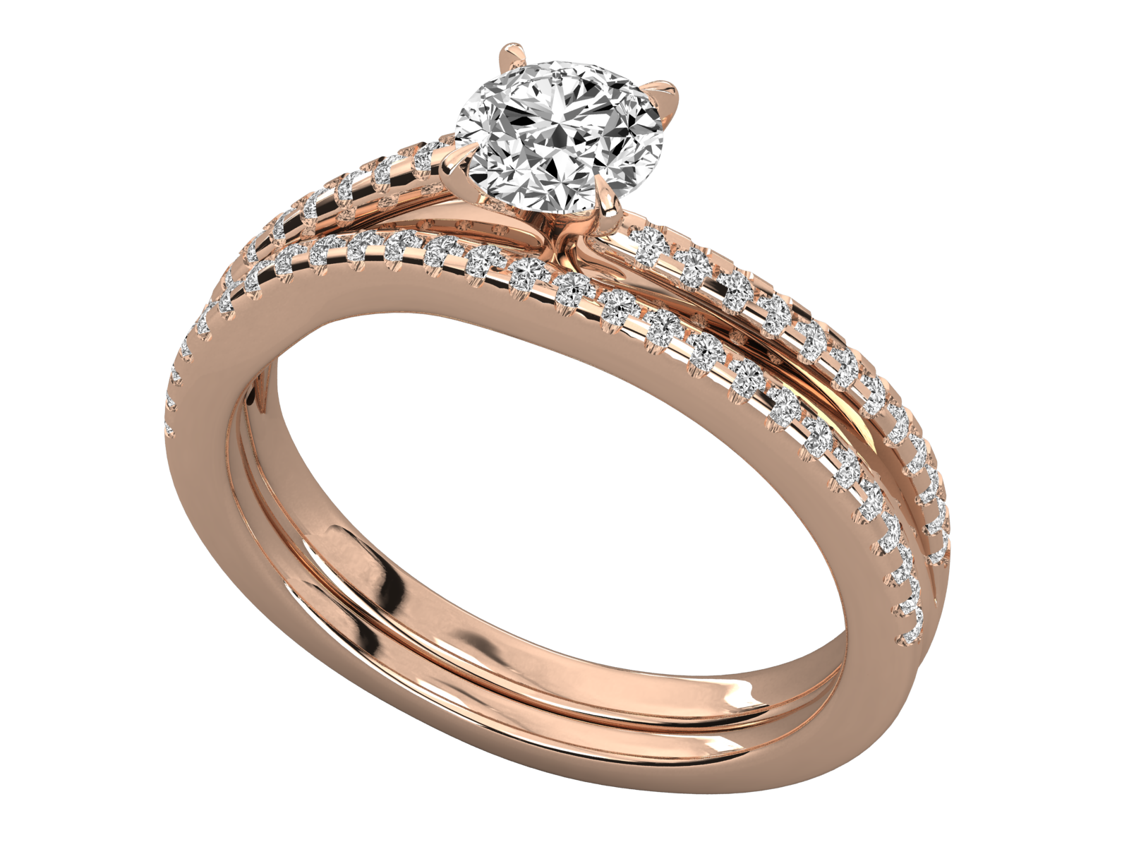 Rose Gold Plated Sterling Silver Ring