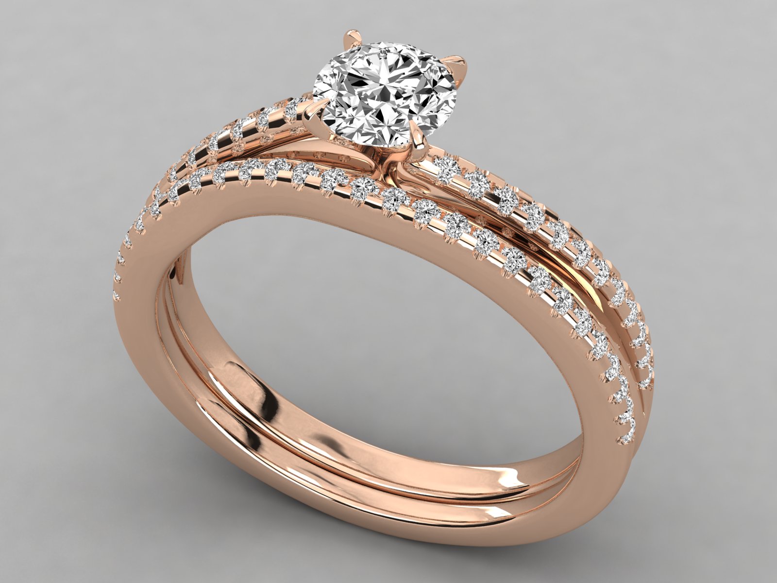 Rose Gold Plated Sterling Silver Ring