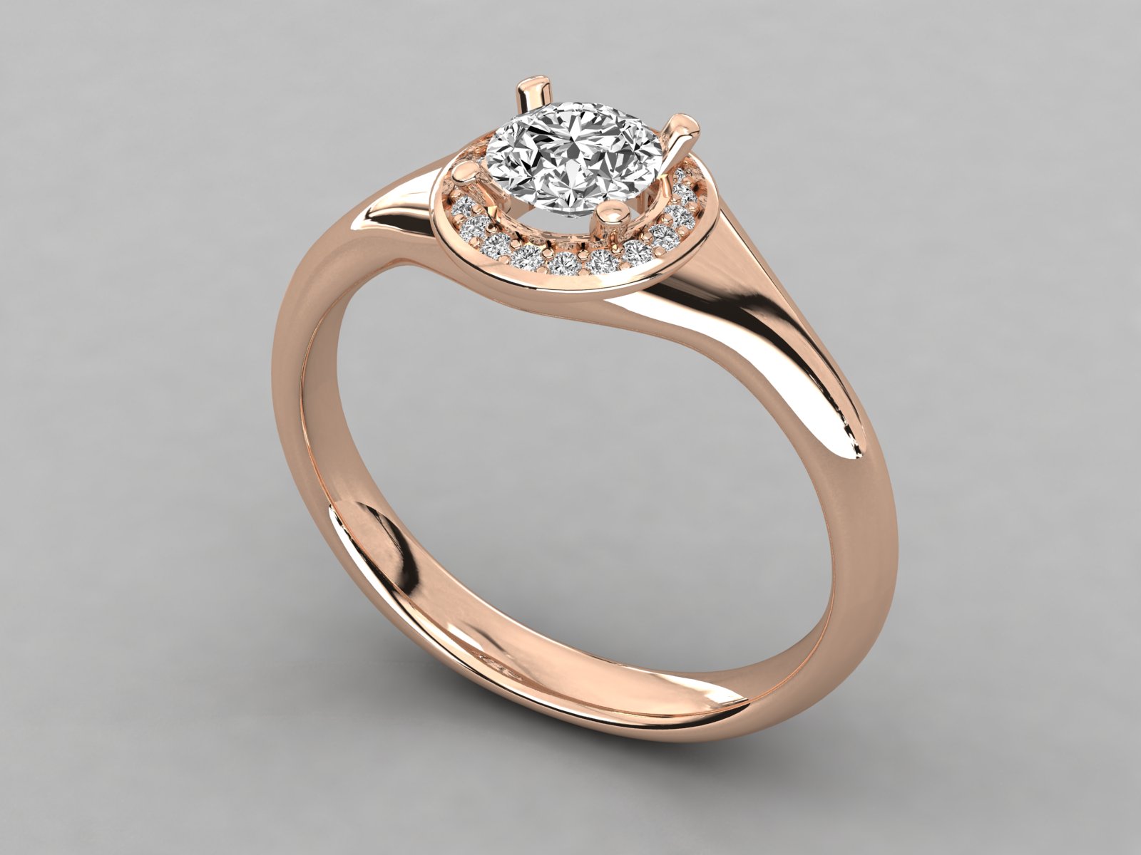Rose Gold Plated Sterling Silver Ring