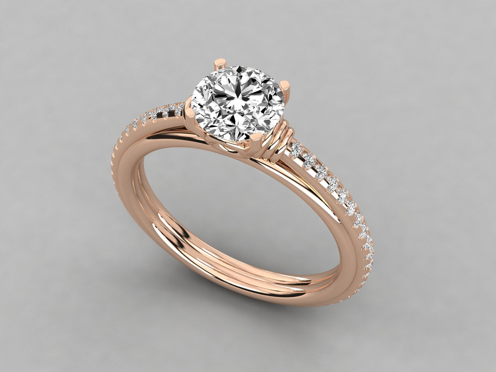 Rose Gold Plated Sterling Silver Ring