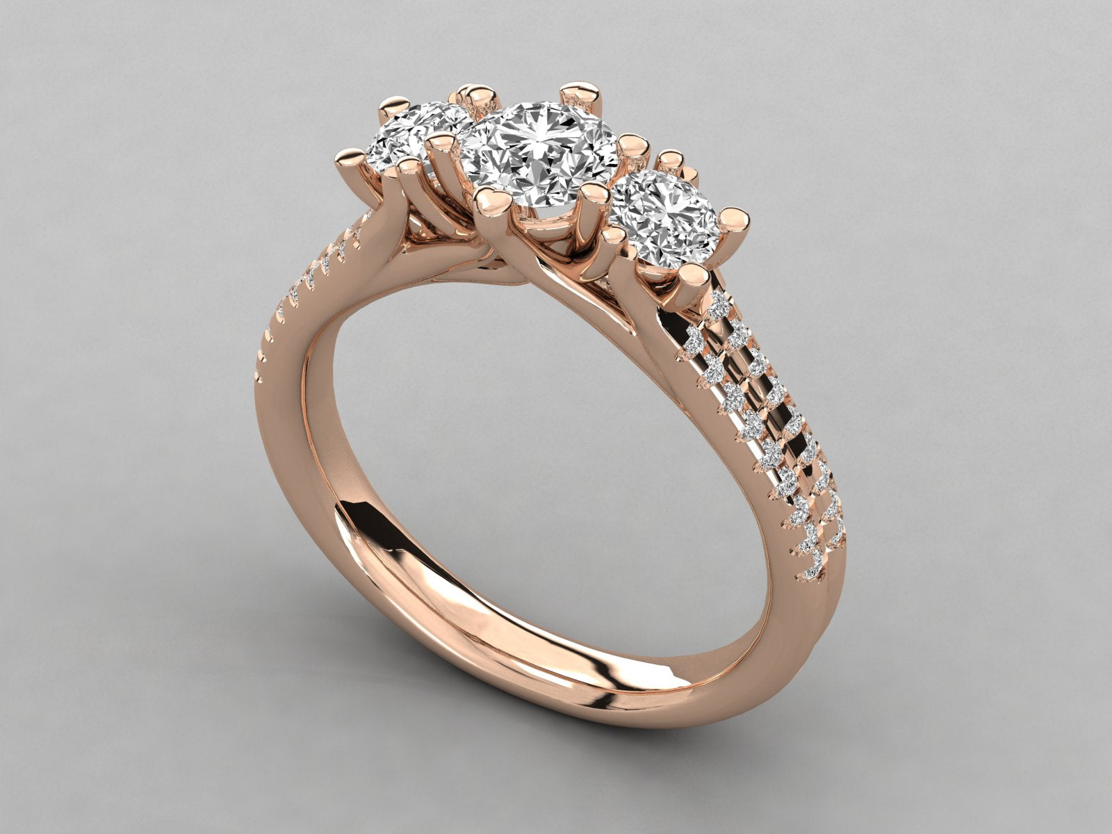 Rose Gold Plated Sterling Silver Ring