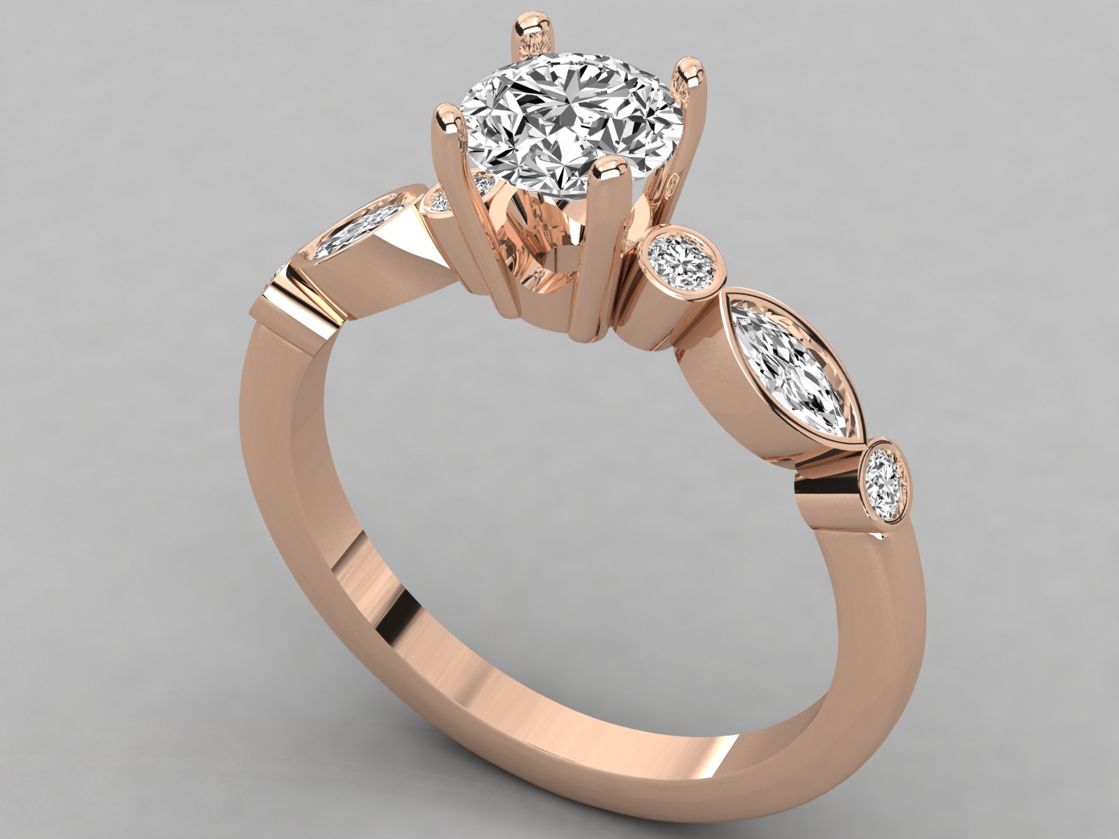 Rose Gold Plated Sterling Silver Ring