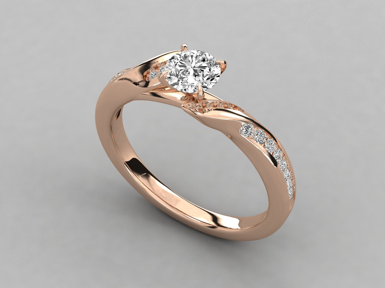 Rose Gold Plated Sterling Silver Ring