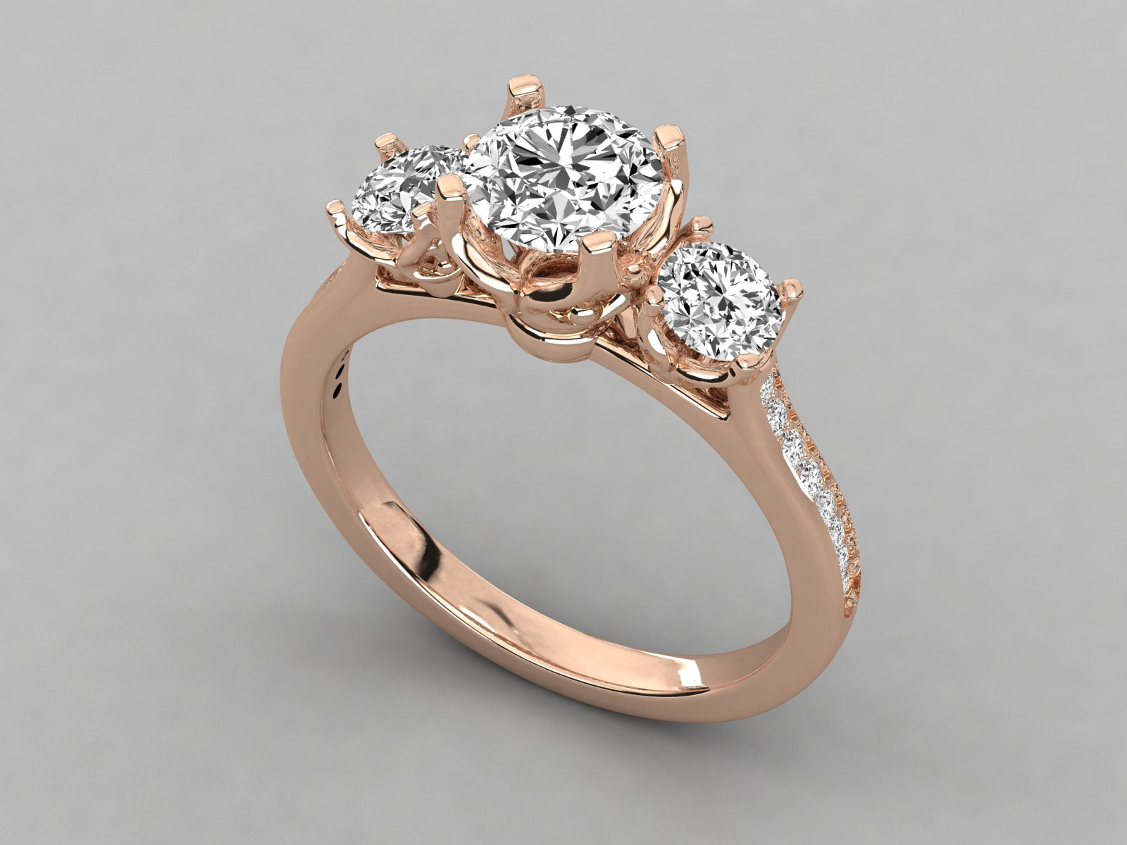 Rose Gold Plated Sterling Silver Ring