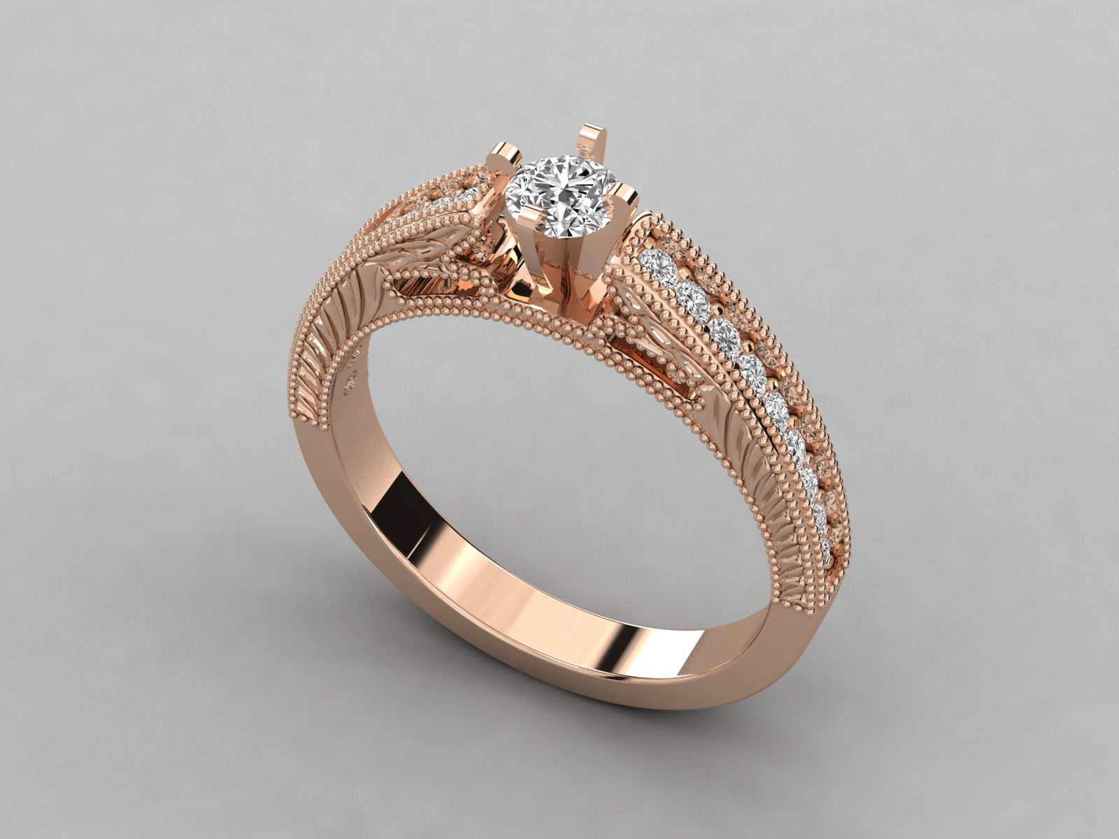 Rose Gold Plated Sterling Silver Ring