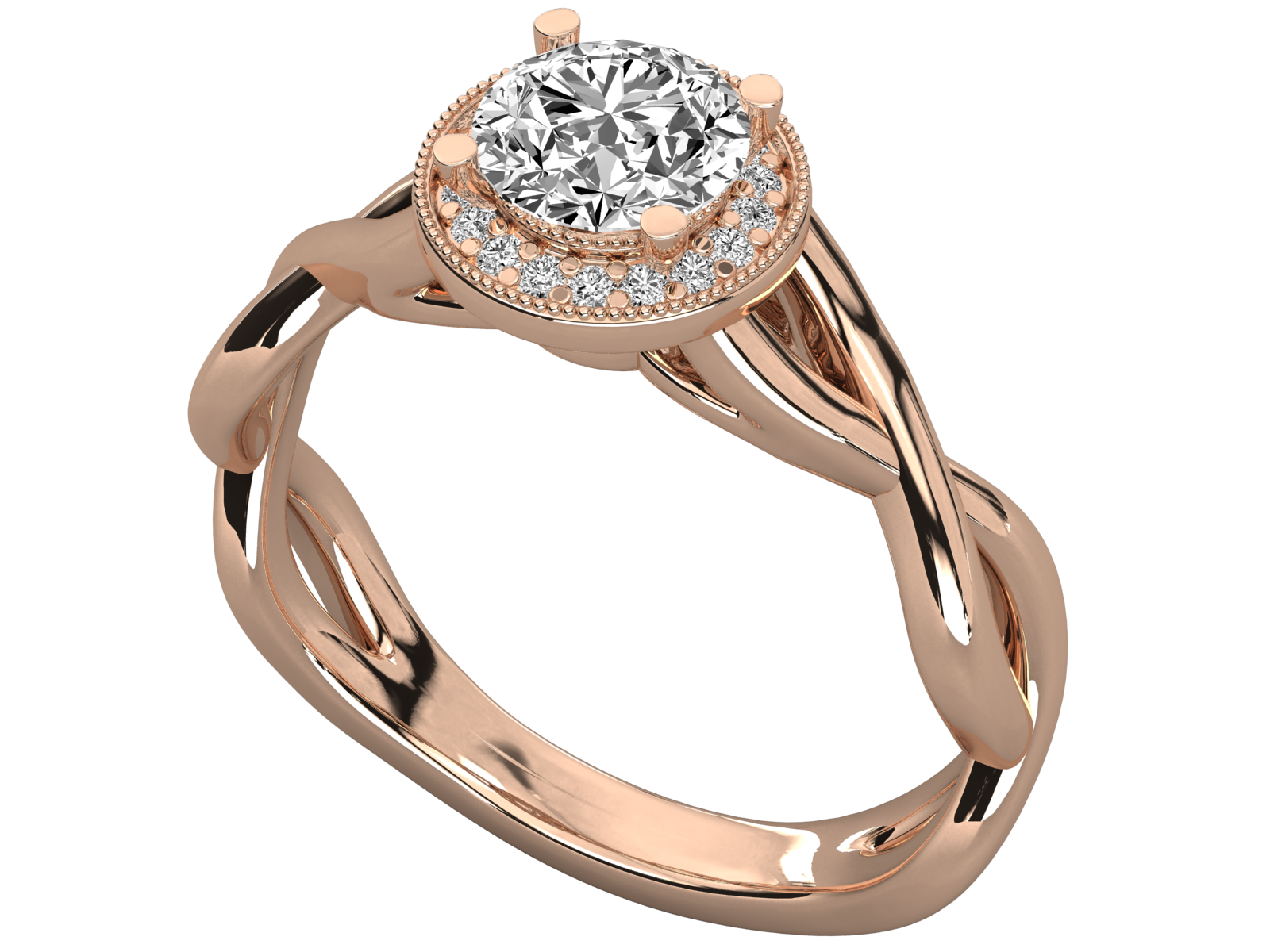 Rose Gold Plated Sterling Silver Ring