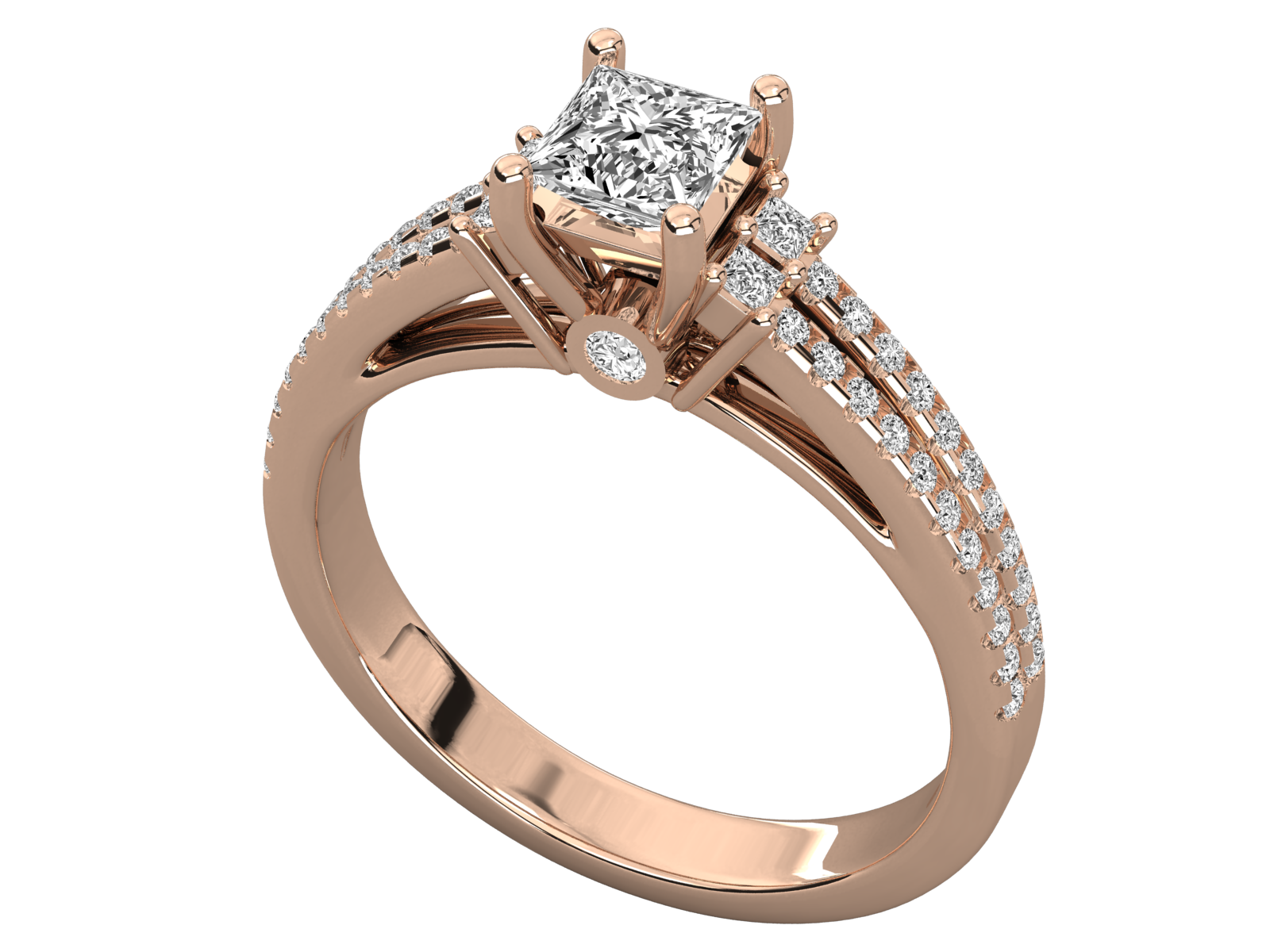 Rose Gold Plated Sterling Silver Ring