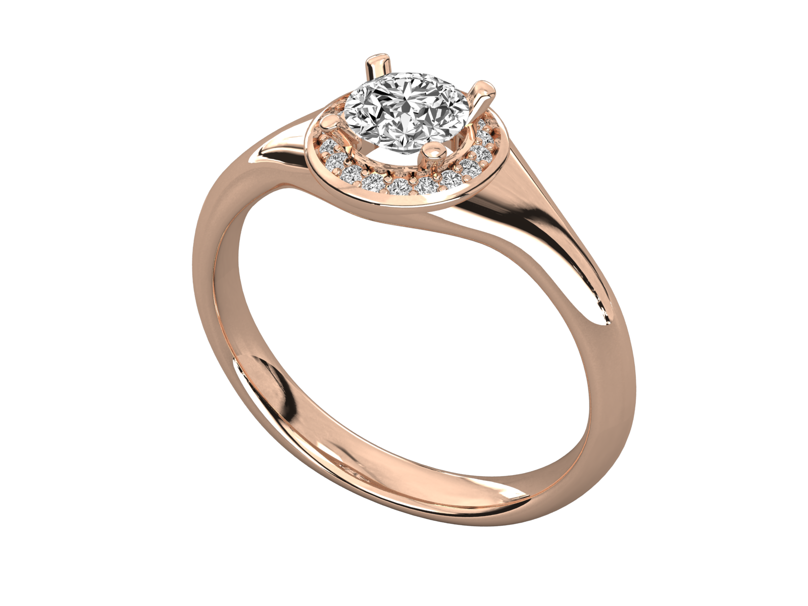 Rose Gold Plated Sterling Silver Ring