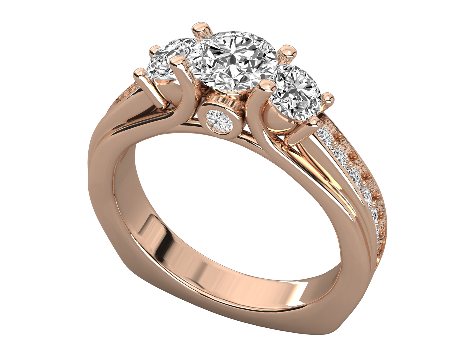 Rose Gold Plated Sterling Silver Ring