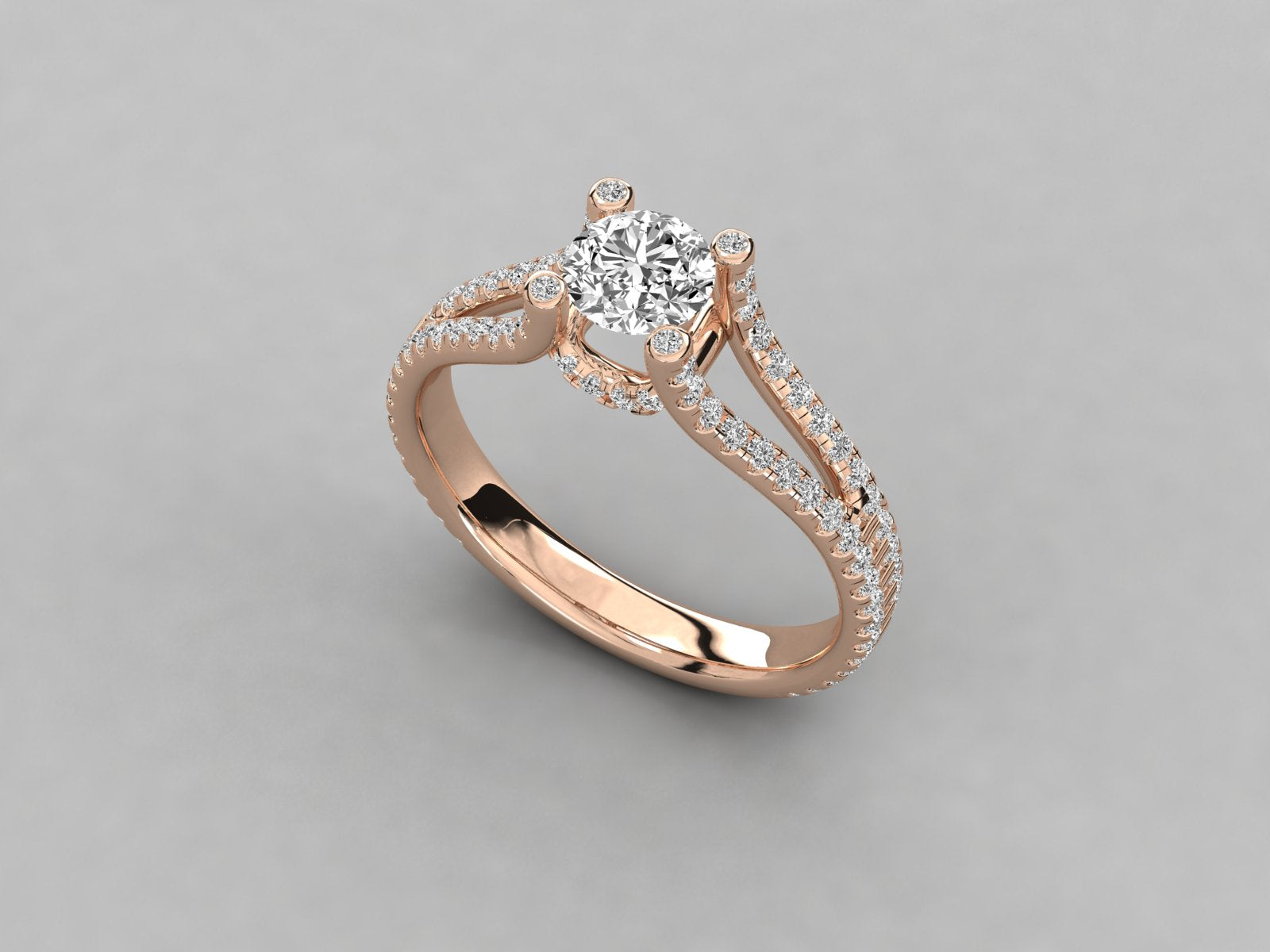 Rose Gold Plated Sterling Silver Ring