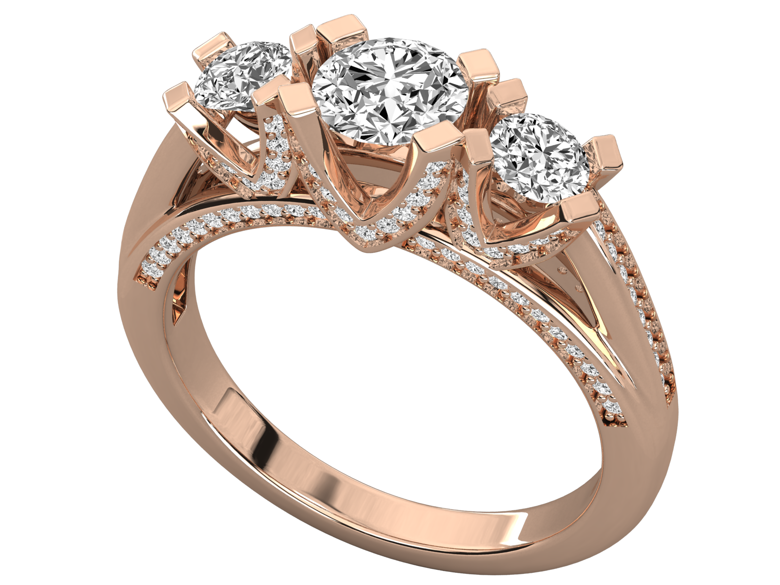 Rose Gold Plated Sterling Silver Ring
