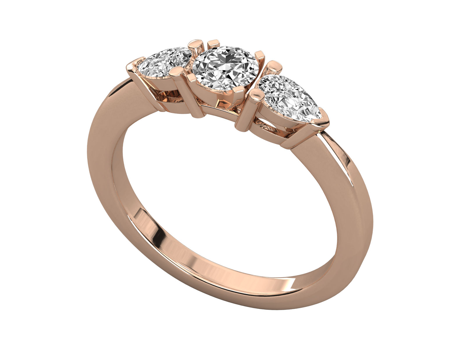 Rose Gold Plated Sterling Silver Ring