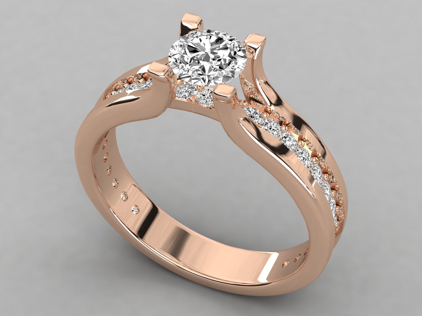 Rose Gold Plated Sterling Silver Ring