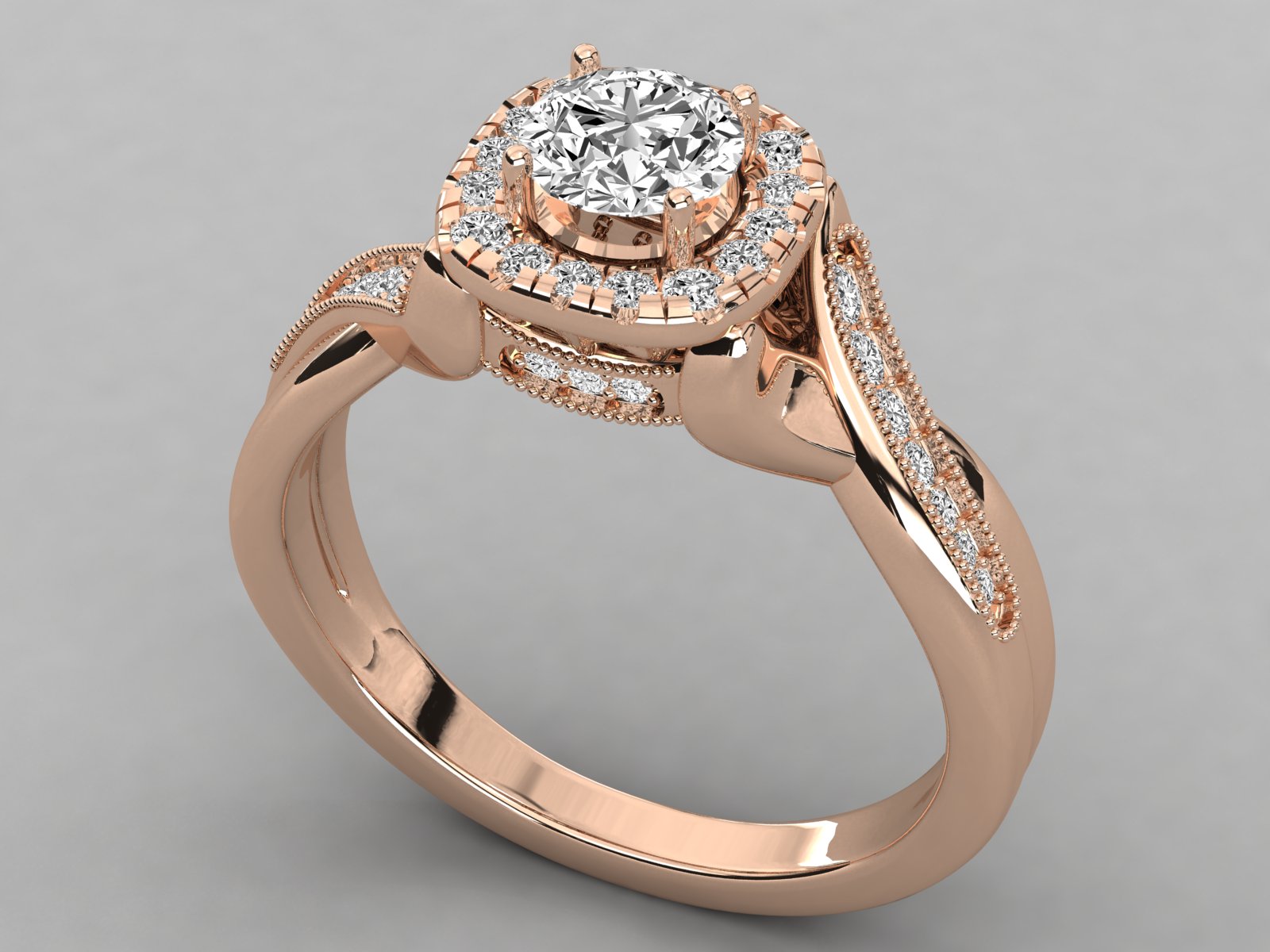 Rose Gold Plated Sterling Silver Ring