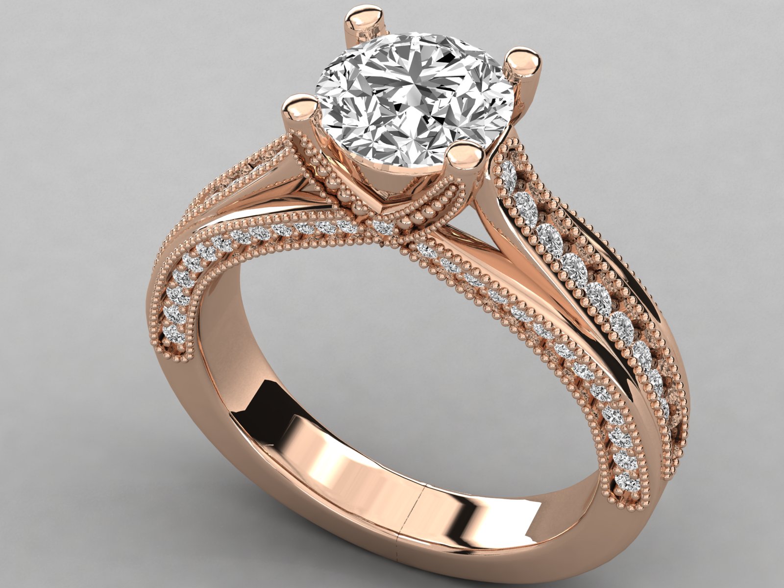 Rose Gold Plated Sterling Silver Ring