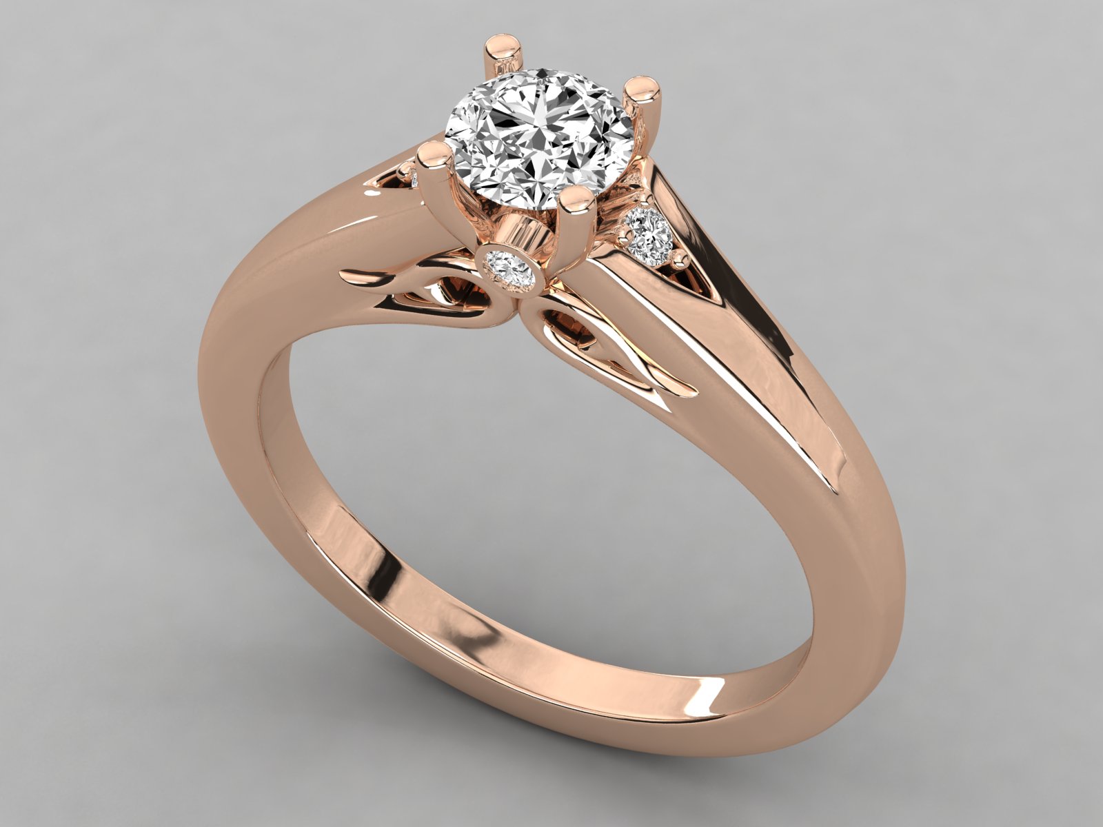 Rose Gold Plated Sterling Silver Ring