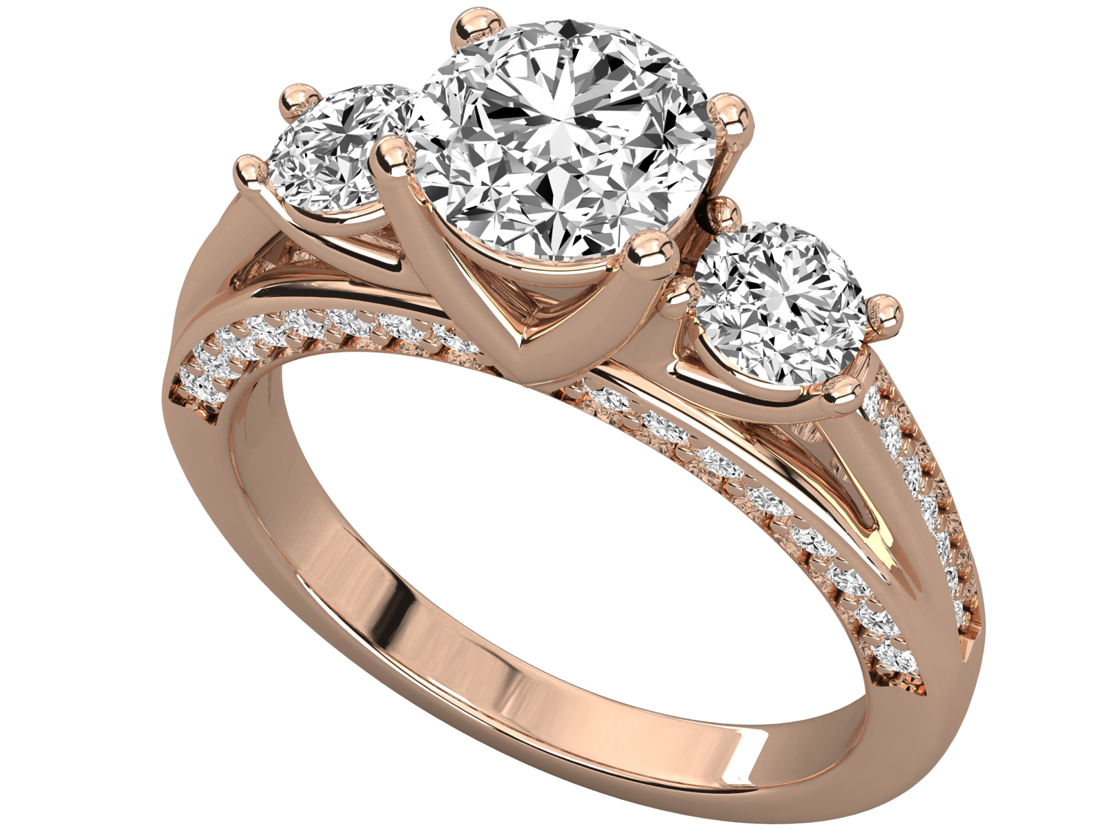 Rose Gold Plated Sterling Silver Ring