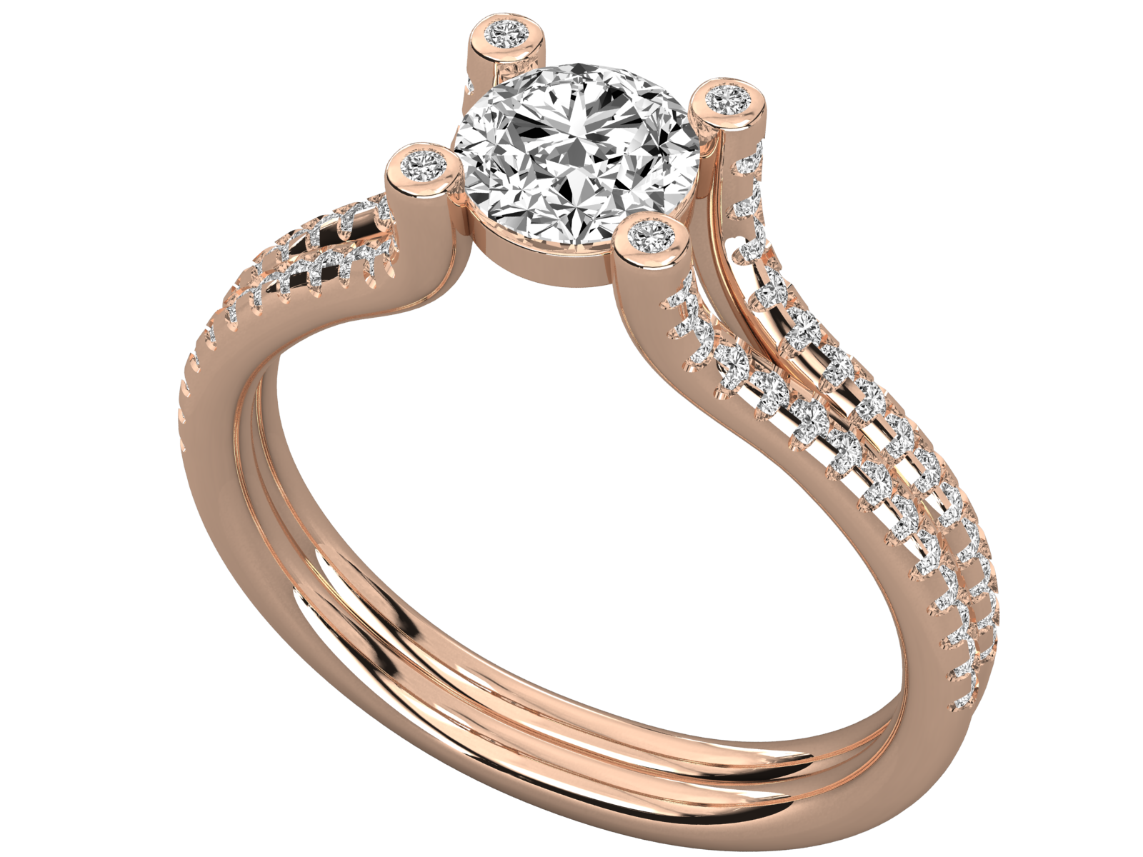 Rose Gold Plated Sterling Silver Ring